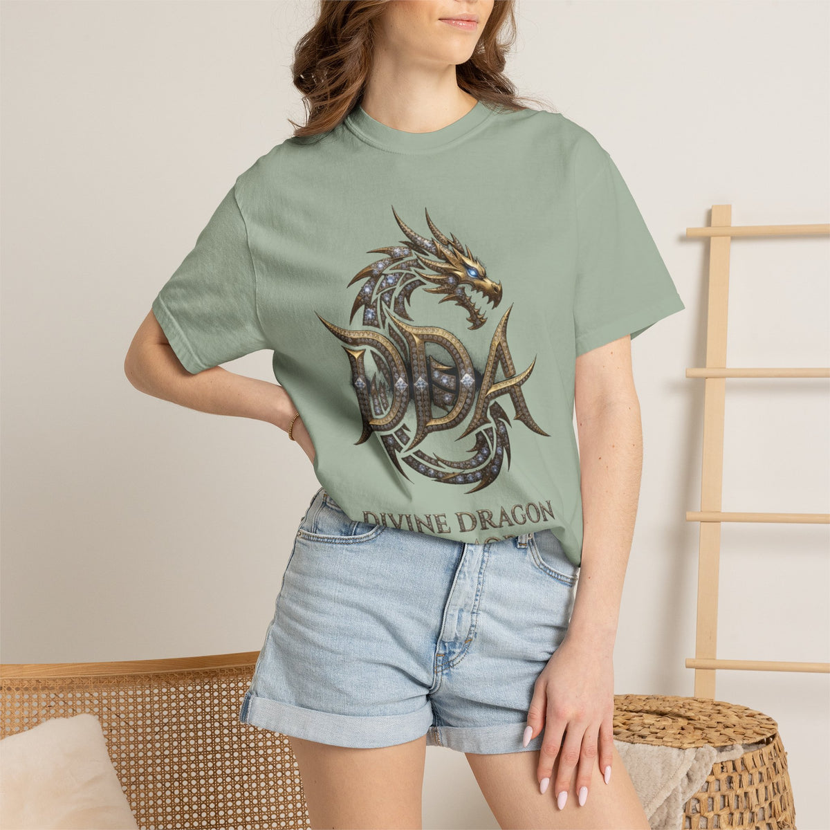 A DIVINE DRAGON ARMOR MEN OR WOMANS Garment-Dyed T-shirt