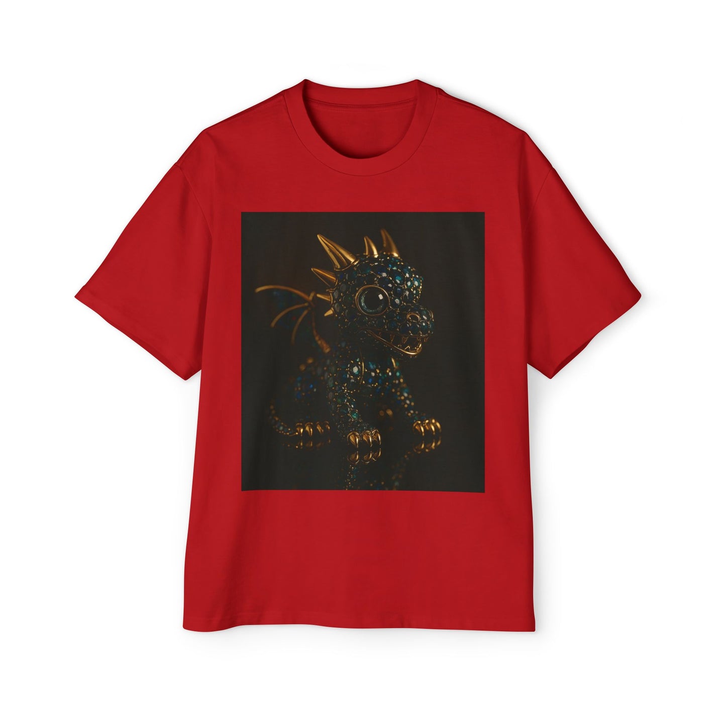Dragon Design Oversized Tee, Casual Wear, Graphic Shirt, Gift for Fantasy Lovers, Unique T-Shirt, Perfect for Festivals and Everyday
