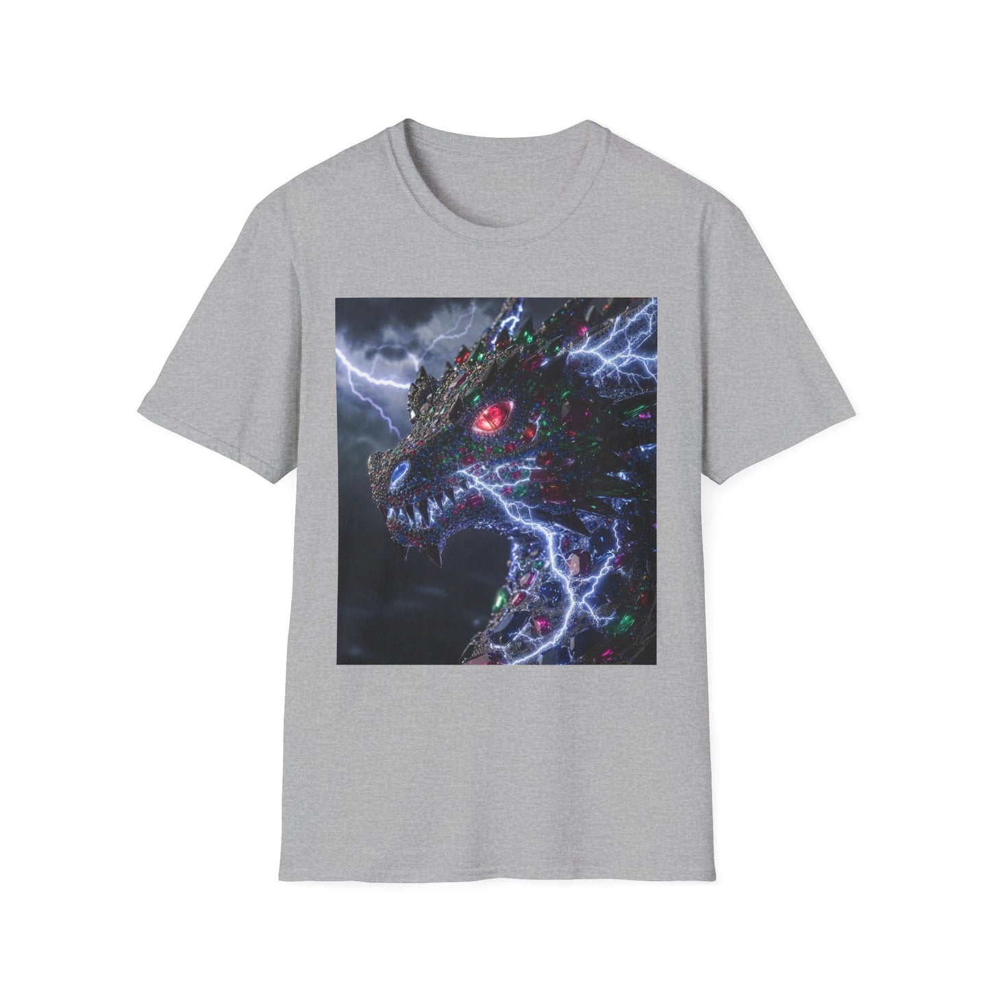 Dragon Lightning T-Shirt — Electric Dark Fantasy Monster Graphic Tee