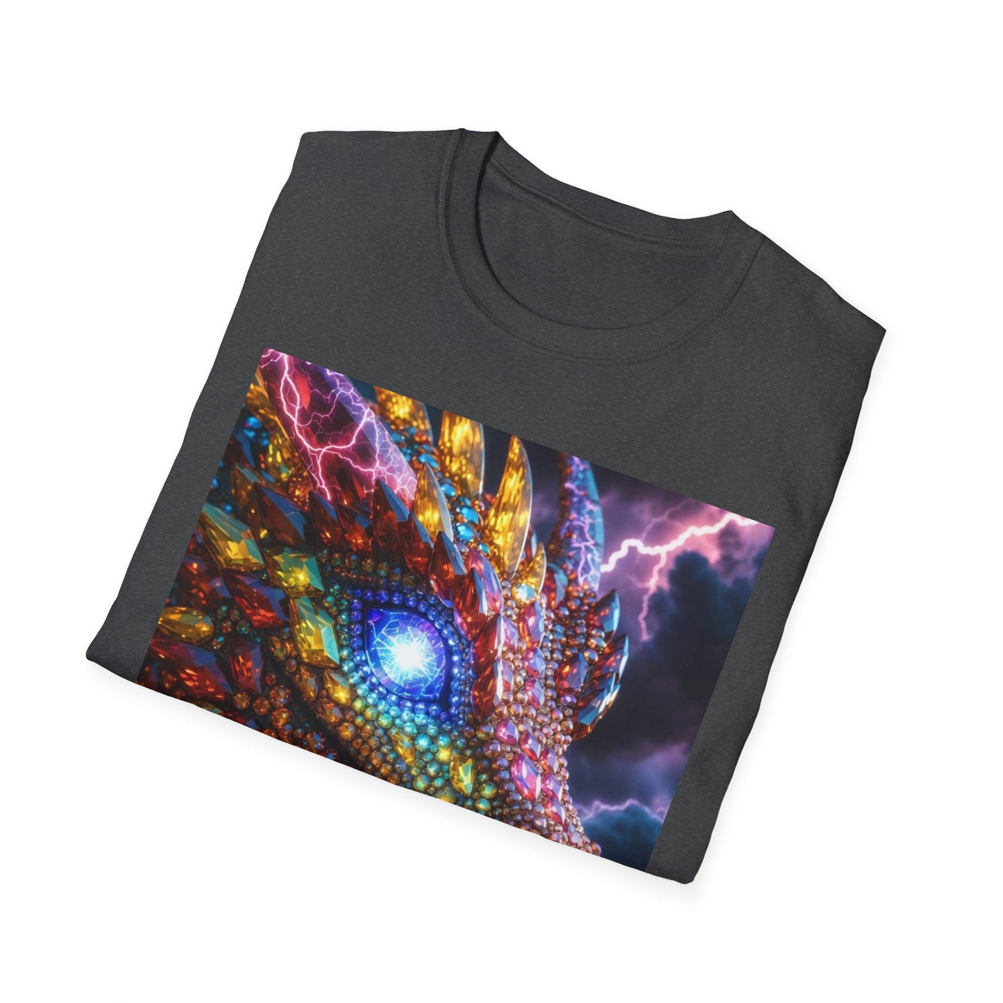 Dragon Head T-Shirt — Colorful Lightning Fantasy Graphic Tee