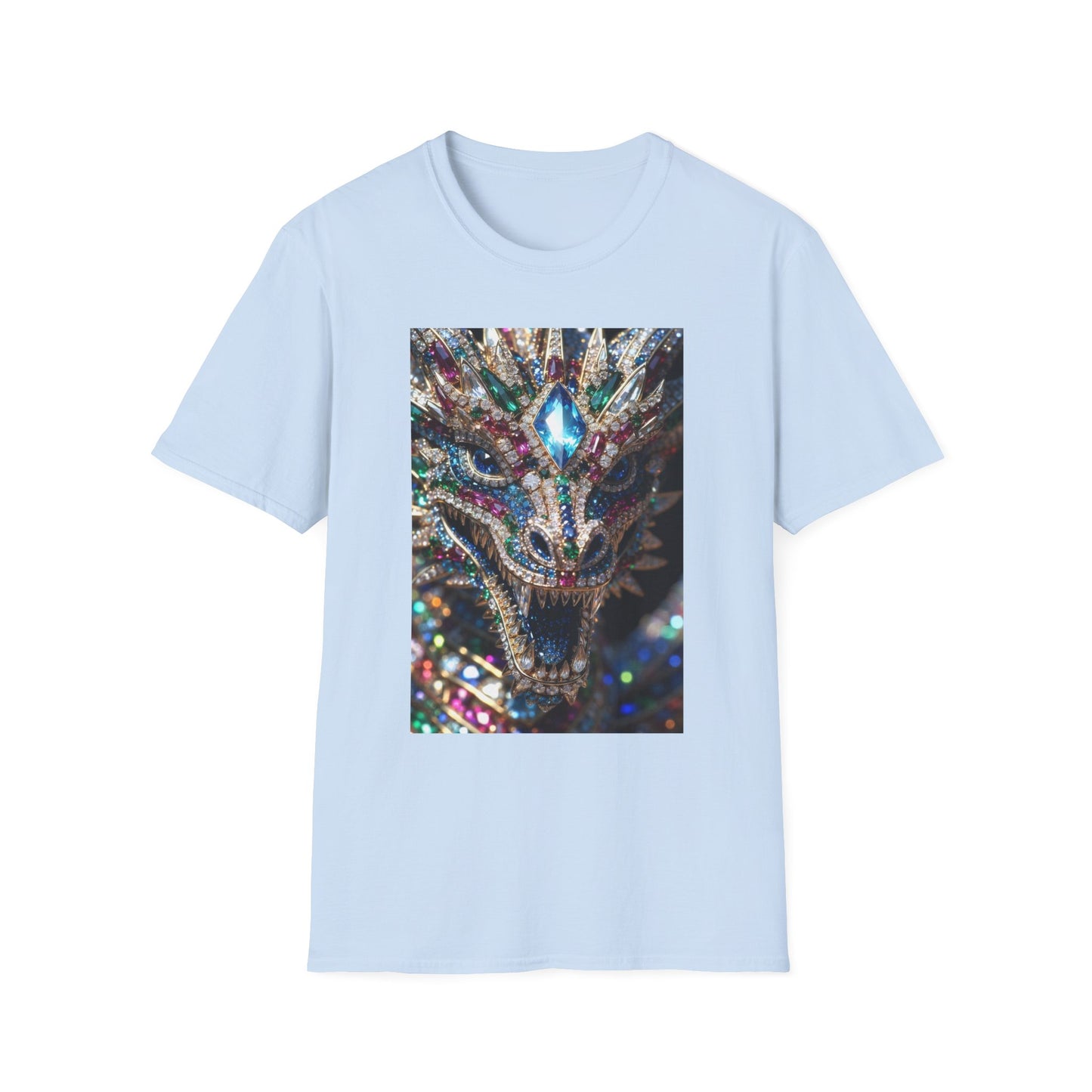 # 1 Dragon selling Gemstone Mask T-Shirt — Jewel-Encrusted Festival Tee