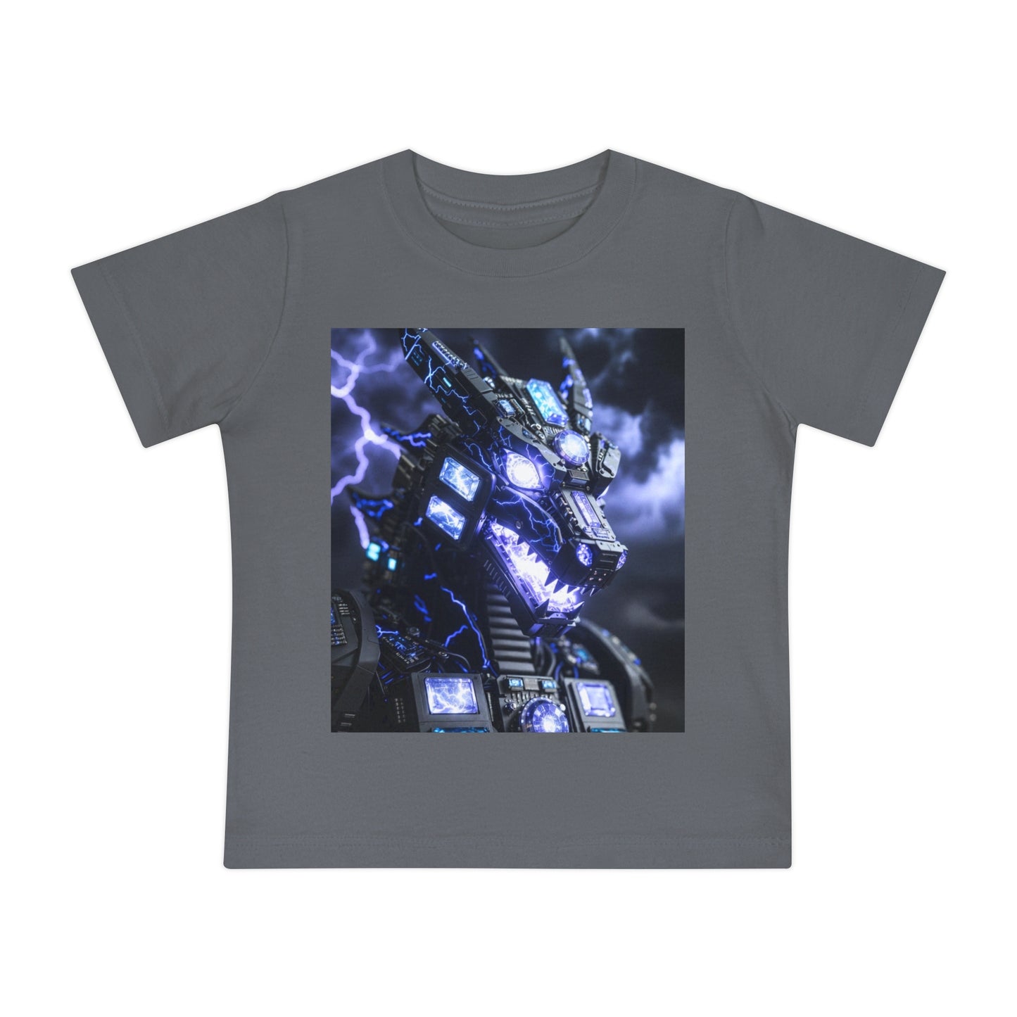Baby T-Shirt — Divine Dragon Armor Lightning Robot Graphic