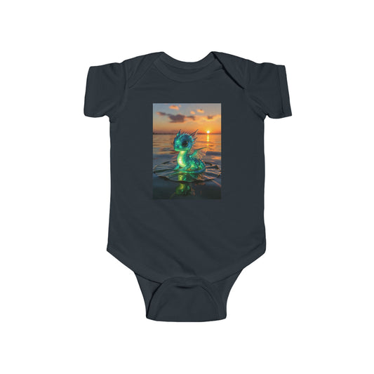 Infant Bodysuit with Glowing Jellyfish Dragon Sunset Print