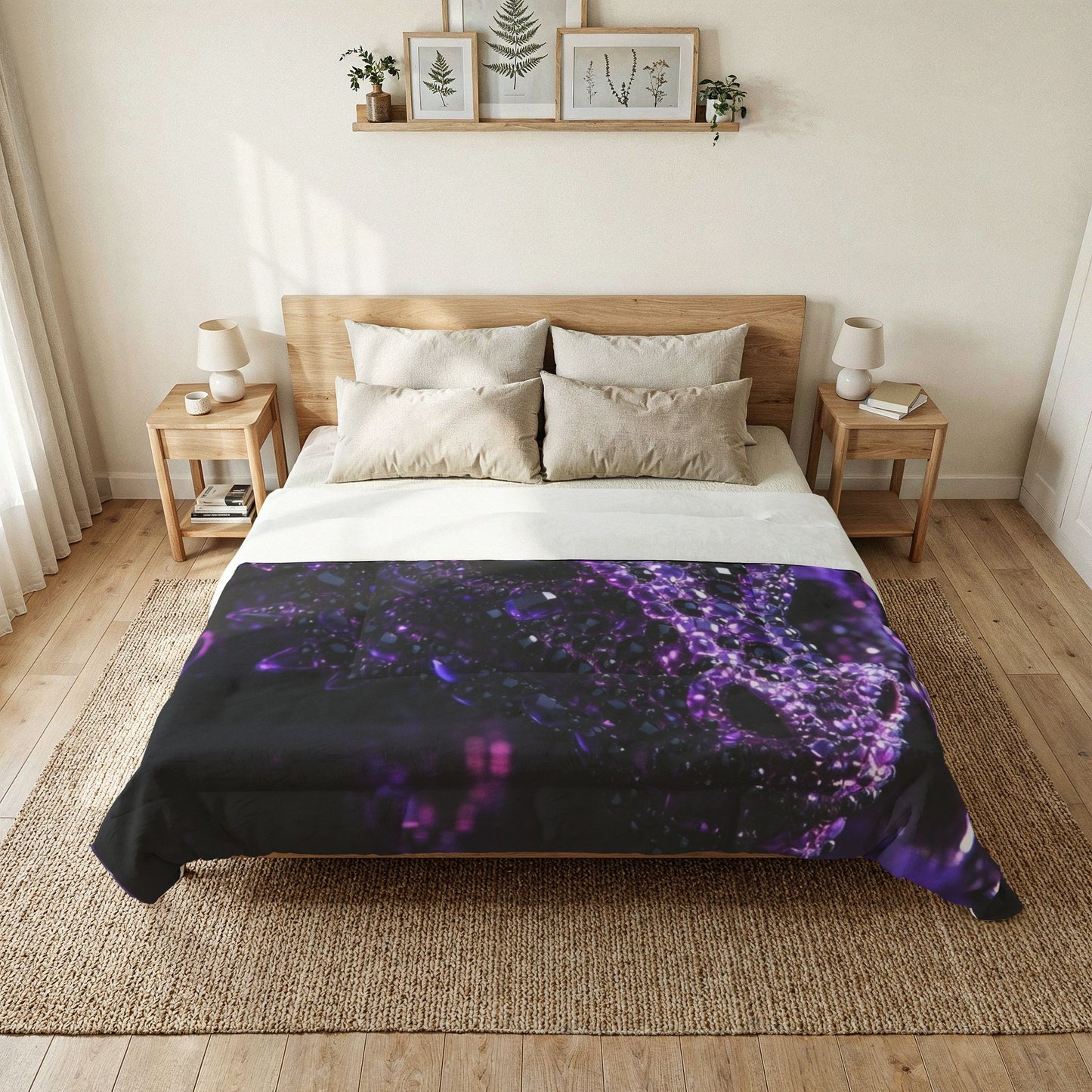 Purple Galaxy Abstract Cotton Comforter