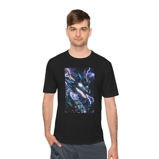 Lightning Dragon Graphic Tee — Cosmic Fantasy Dragon Shirt