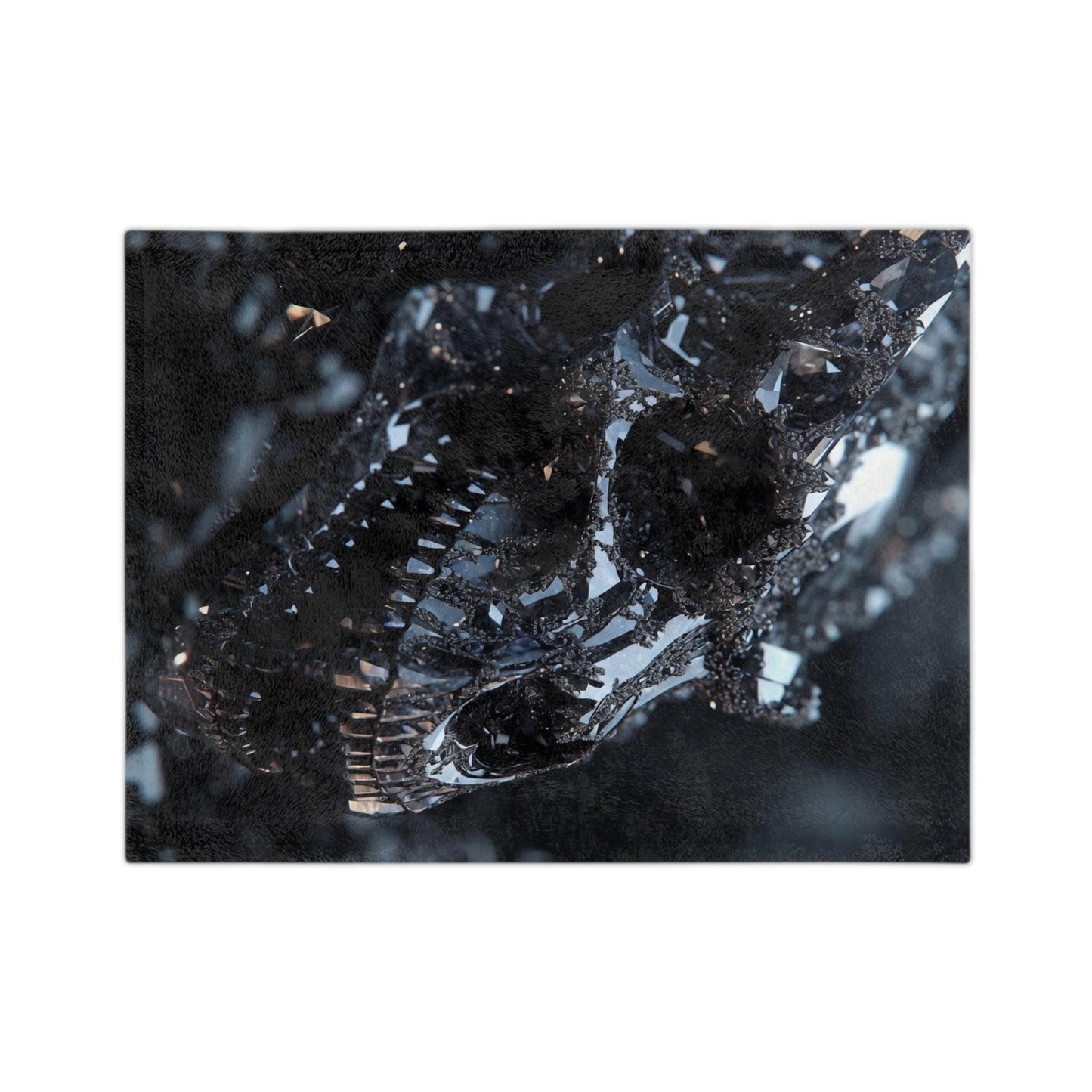 Velveteen Blanket — Dark Crystal Skull Microfiber Throw