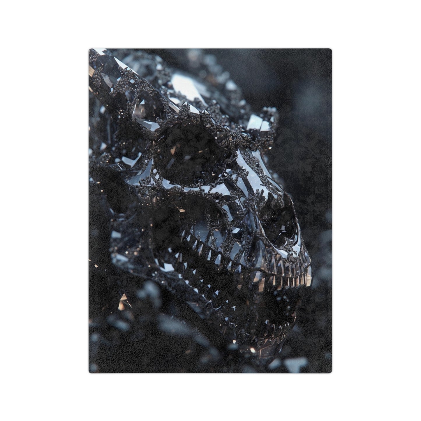 Velveteen Blanket — Dark Crystal Skull Microfiber Throw