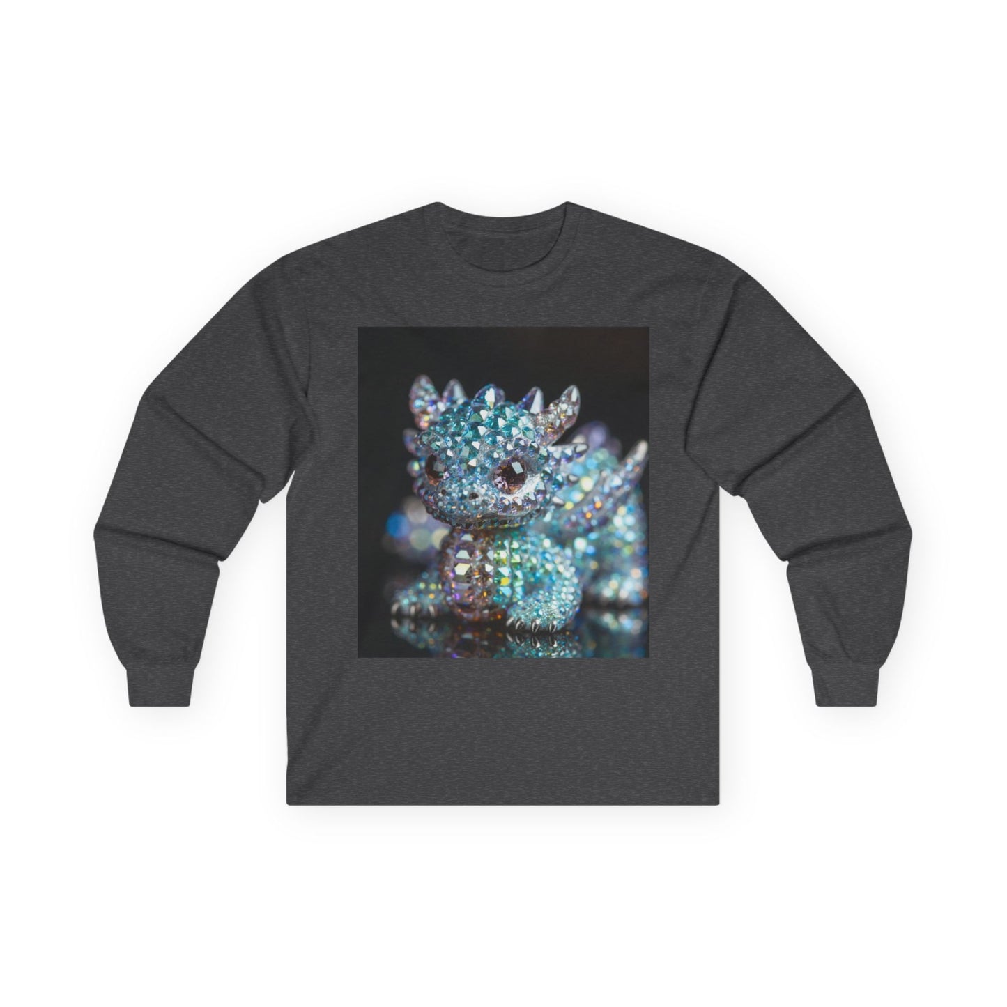 Crystal Bejeweled Dragon Long Sleeve Tee