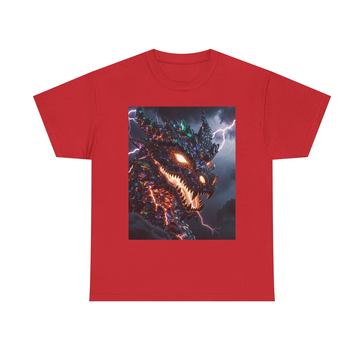 Molten Fury Dragon T‑Shirt — Lightning Kaiju Graphic Tee
