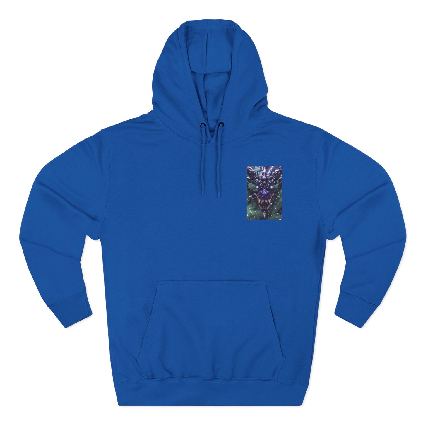 A Mystic Cosmic 🐉 Hoodie — Astral Galaxy Cat Chest Print Fleece Hoodie