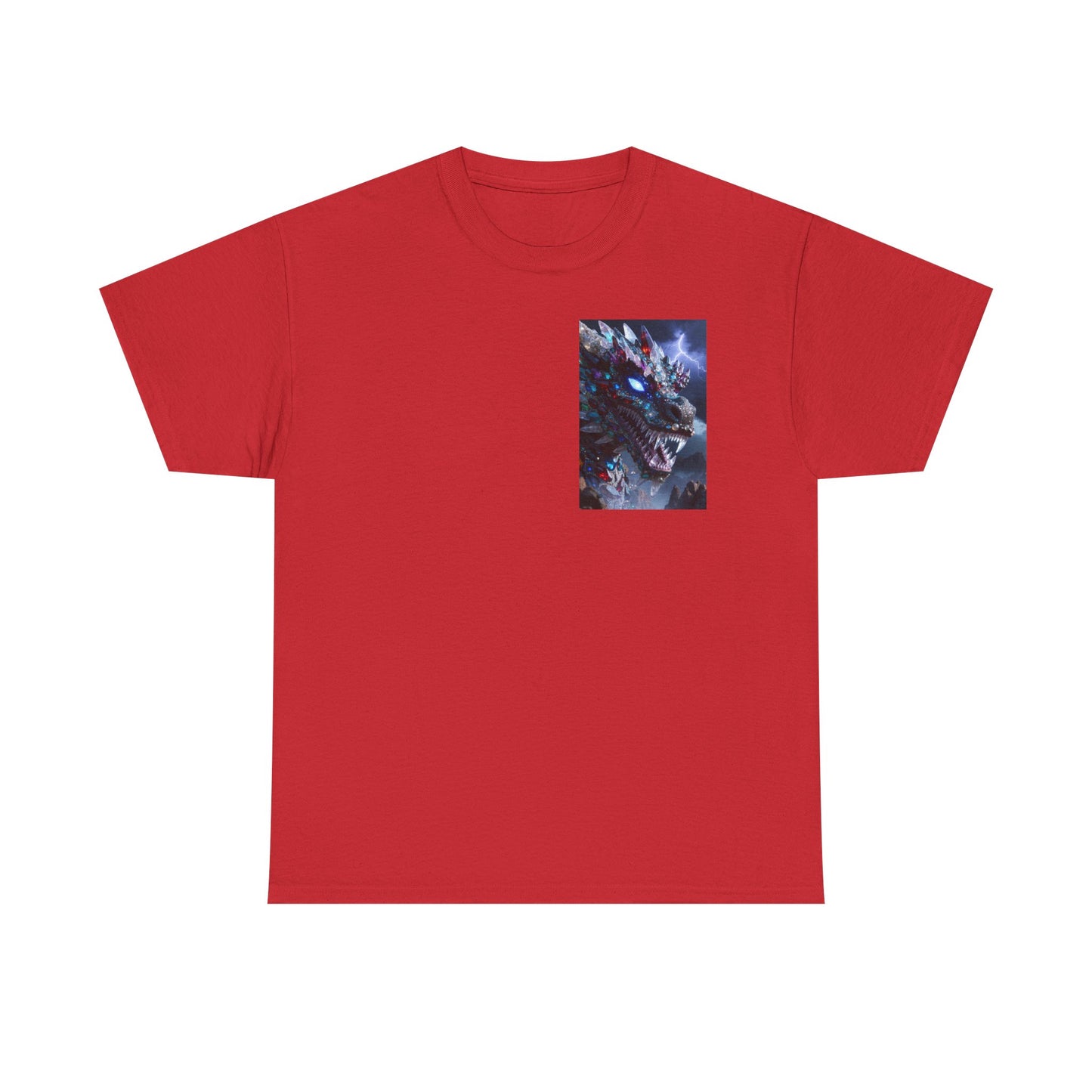 Wolf Dragon Galaxy Pocket Tee — Cosmic Wolf Graphic T-Shirt