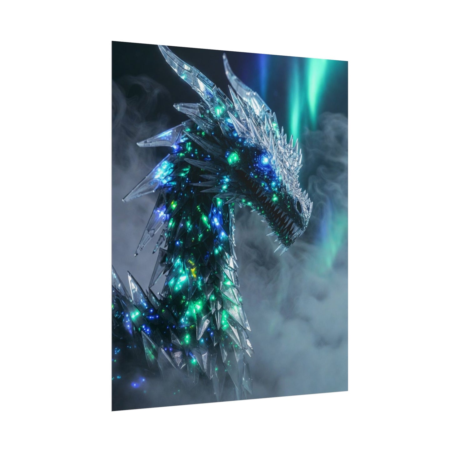 Crystal Dragon Poster – Fantasy Wall Art Rolled Print