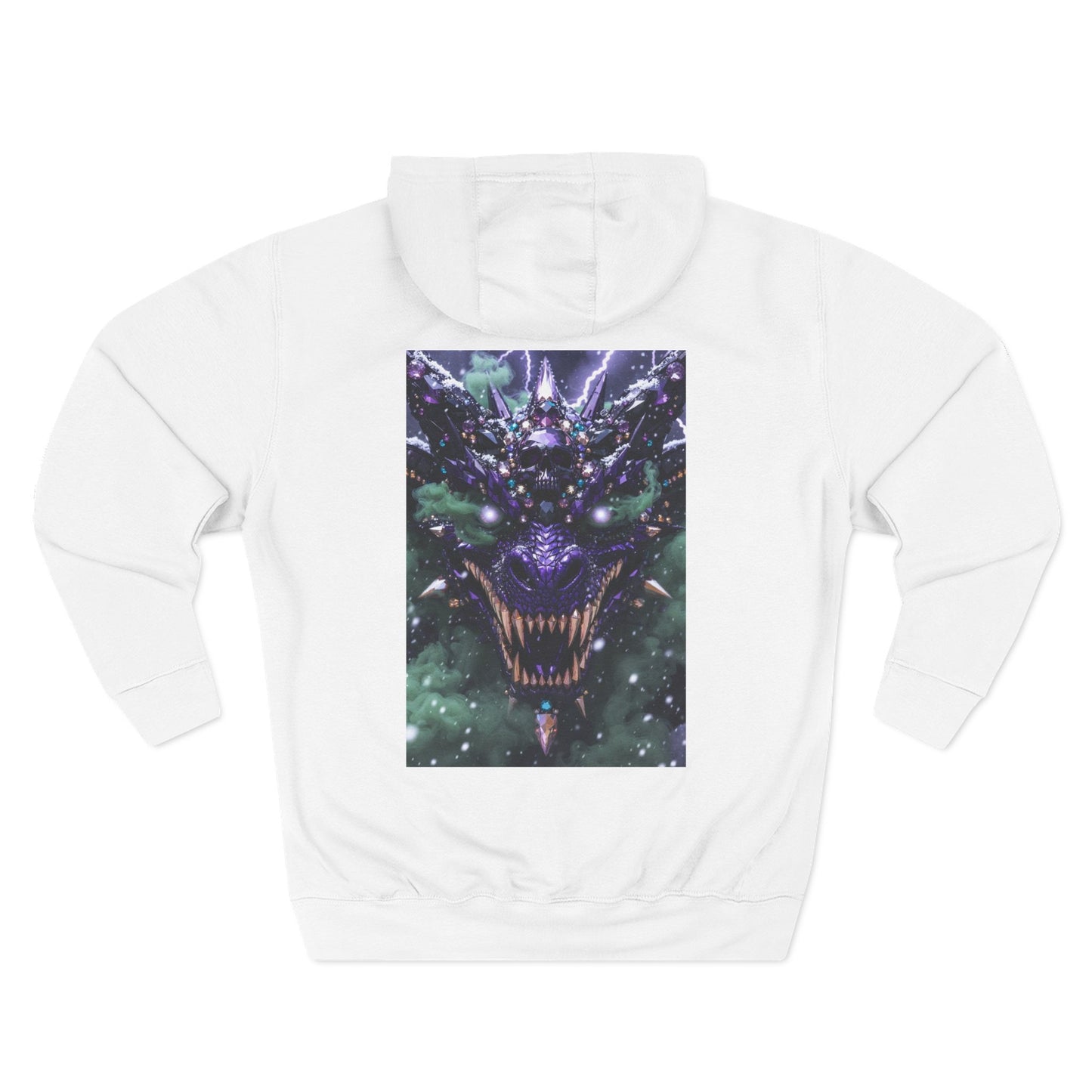 A Mystic Cosmic 🐉 Hoodie — Astral Galaxy Cat Chest Print Fleece Hoodie