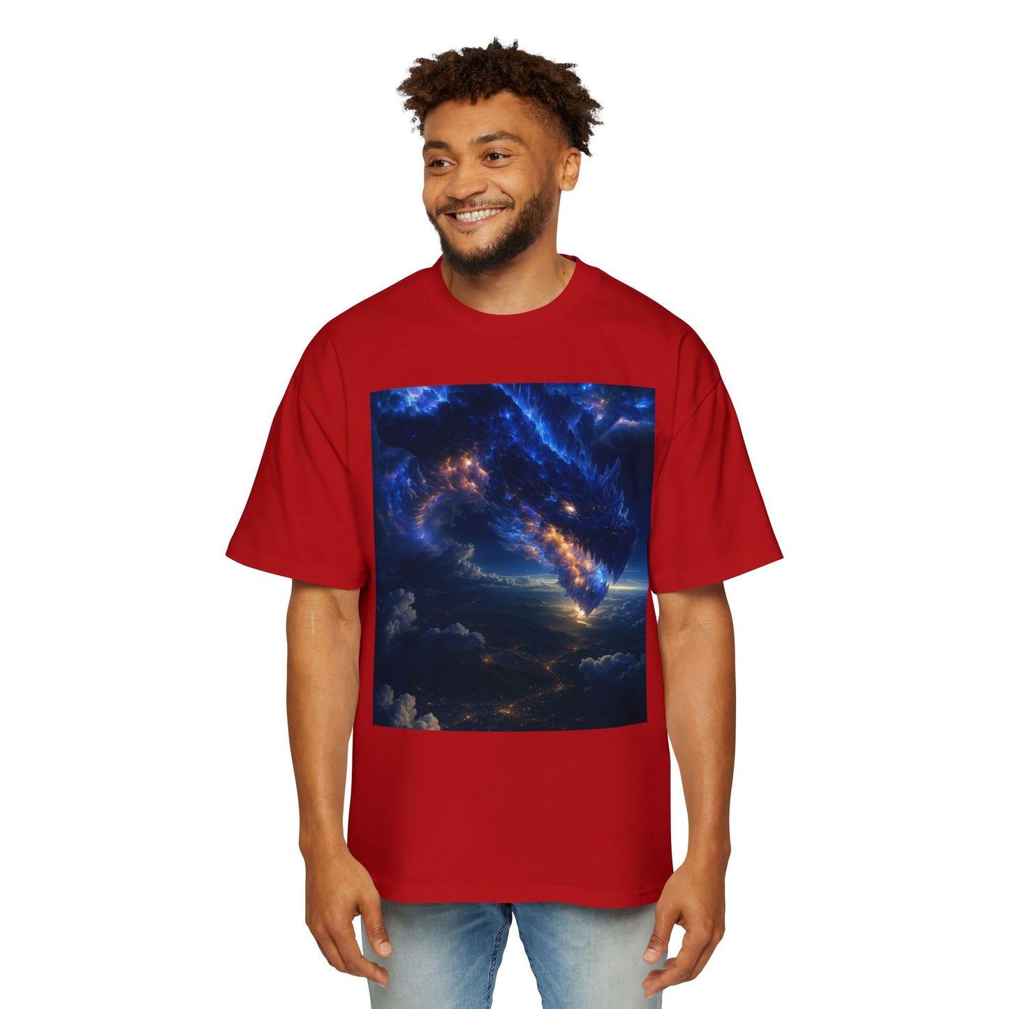 Men's Oversized Galaxy Tee, Comfortable Graphic T-Shirt, Casual Wear, Unique Gift for Space Lovers, Vintage Style, Unisex