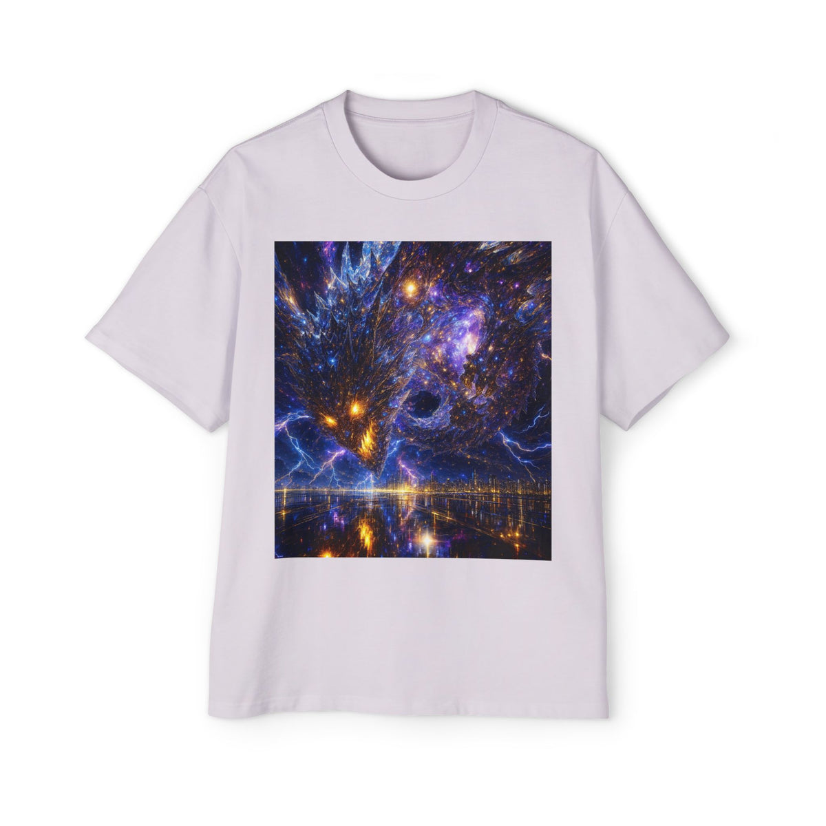 A Men's Oversized Cosmic Art Tee - Unique Space Graphic T-Shirt for Casual Wear, Sci-Fi Lovers, Gift for Birthdays, Festivals, Art Enthusiasts