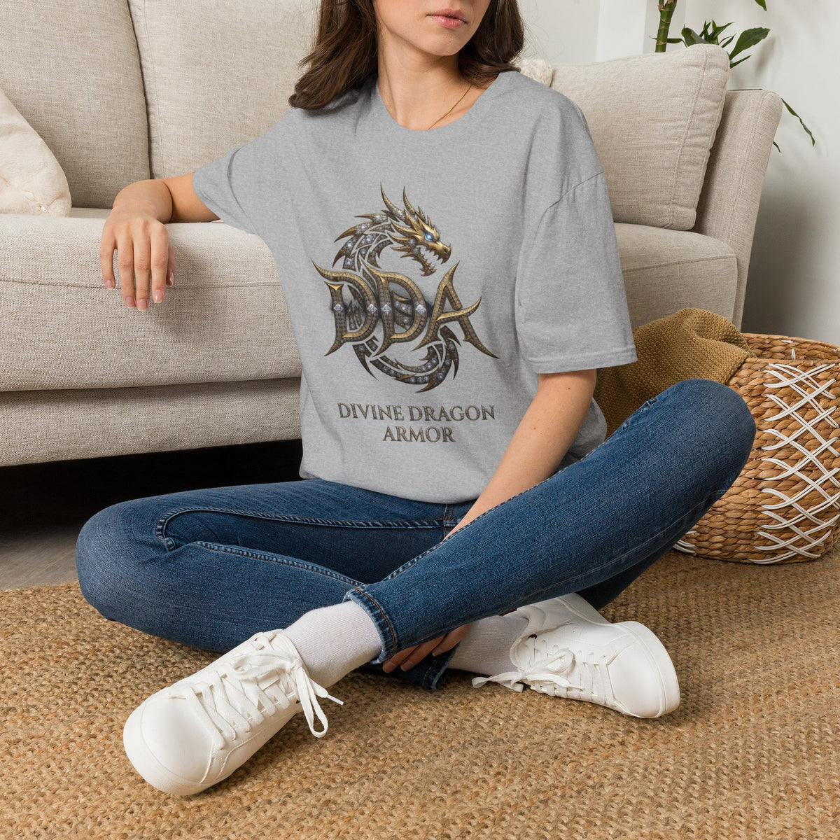 Dragon Logo Pocket T-Shirt — "DDA Divine Dragon Armor" Chest Patch