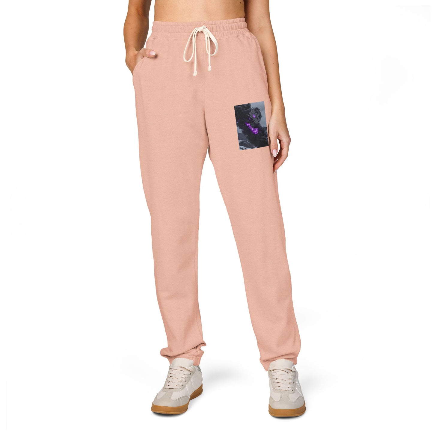 Ember Galaxy Sweatpants — Garment-Dyed Fleece Joggers with Pocket Art