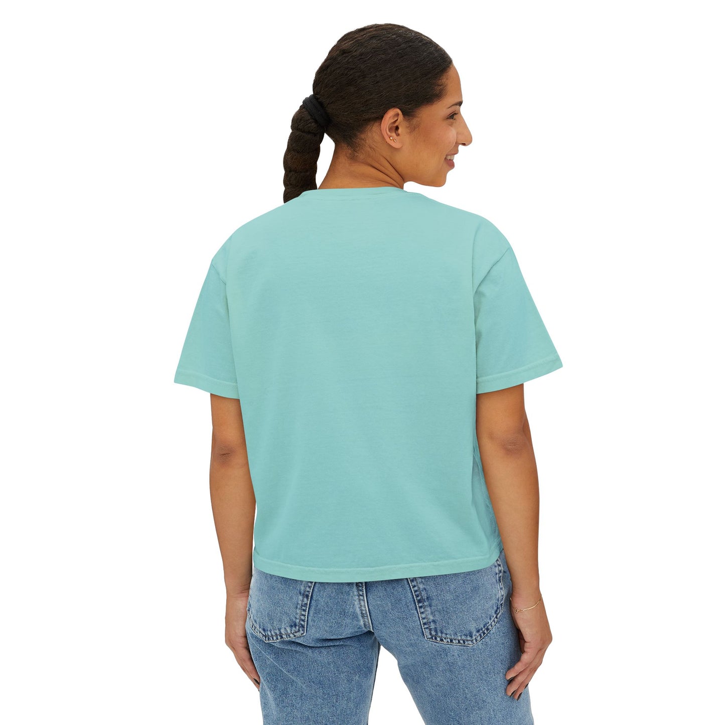 A Divine Diamond Dragon Pendant Graphic Women's Boxy Tee, Casual T-Shirt, Trendy Fashion, Streetwear Style, Unique Gift for Her, Everyday Wear