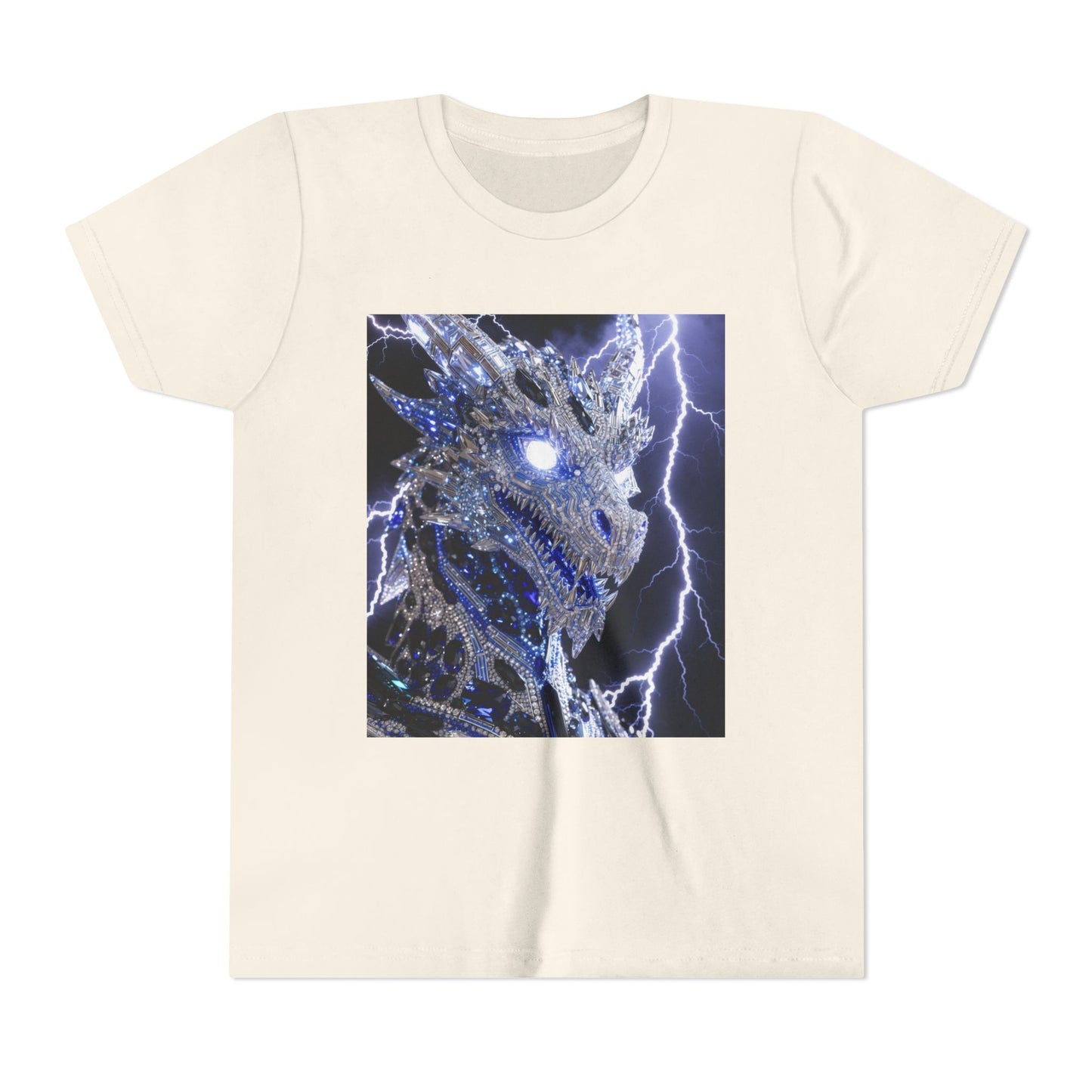 Lightning Dragon Youth Tee — Electric Dragon Graphic Shirt for Kids