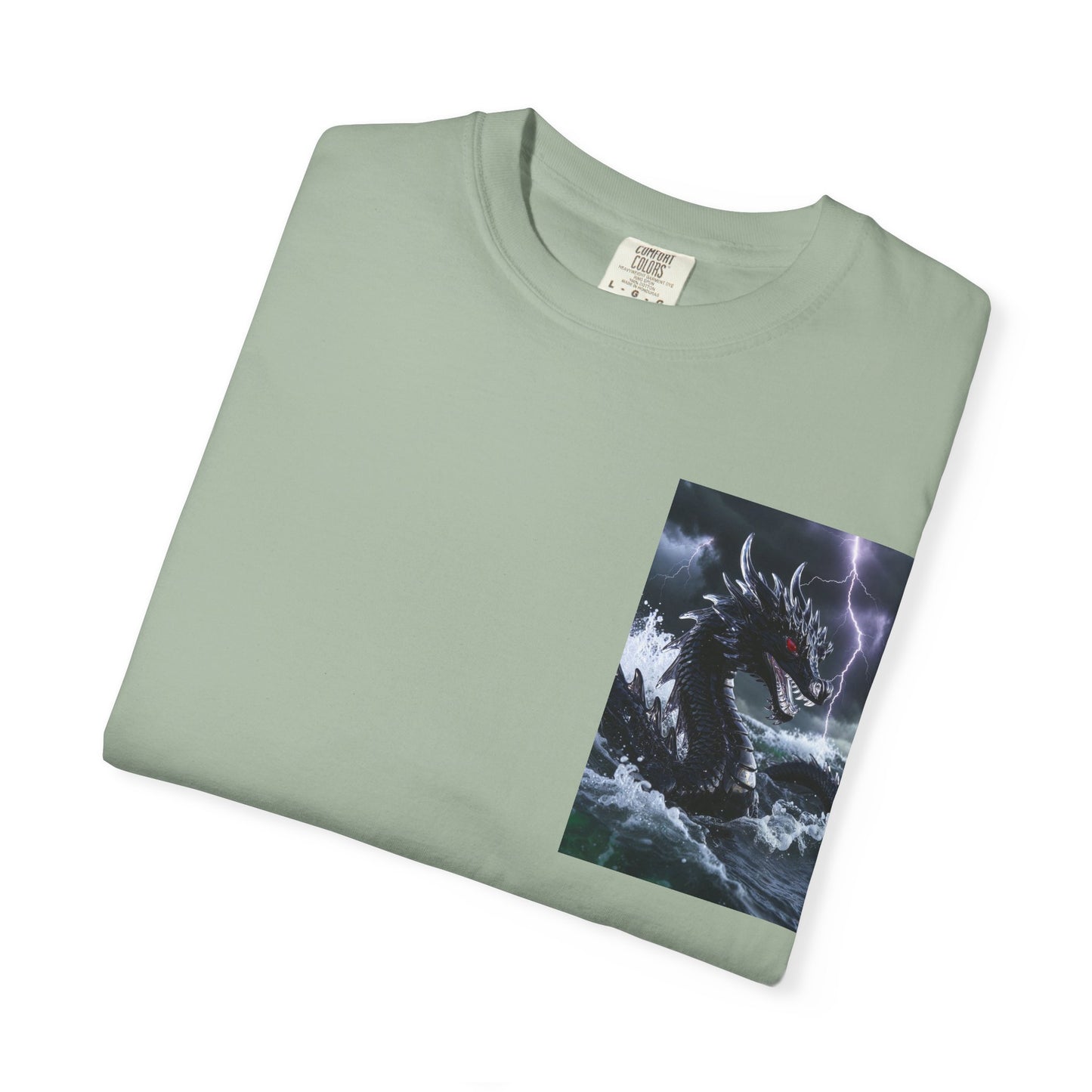 A Dragon Storm Graphic T-Shirt — Dark Fantasy Chest Print