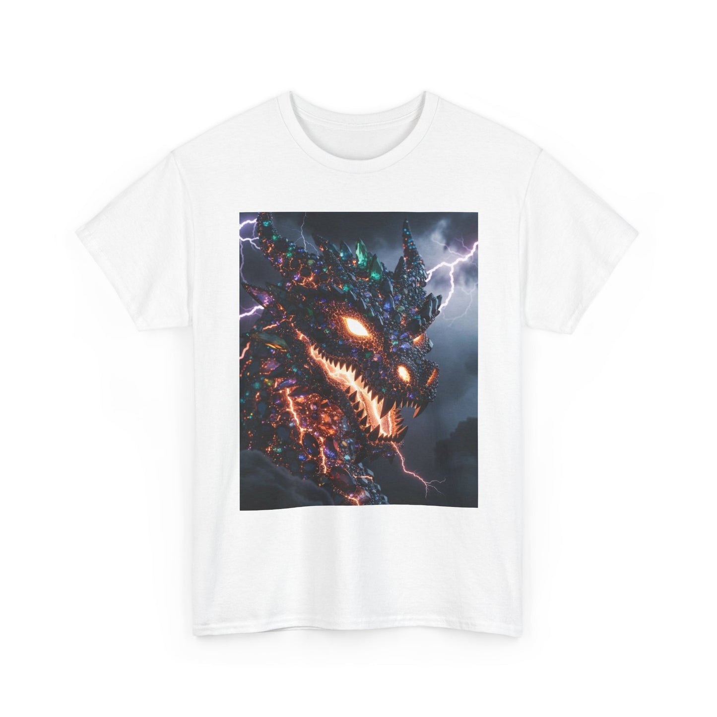 Molten Fury Dragon T‑Shirt — Lightning Kaiju Graphic Tee