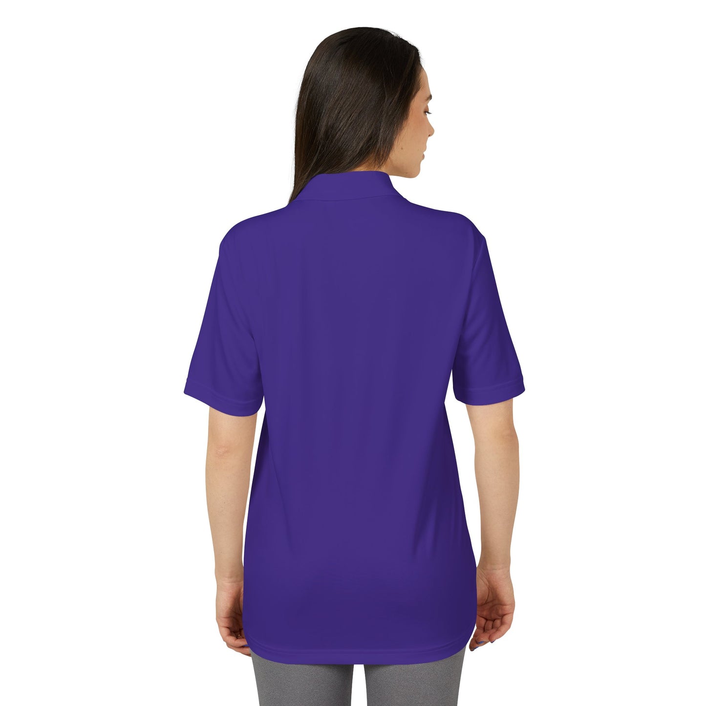 Adidas Performance Polo — Gold Crest Patch Chest Logo