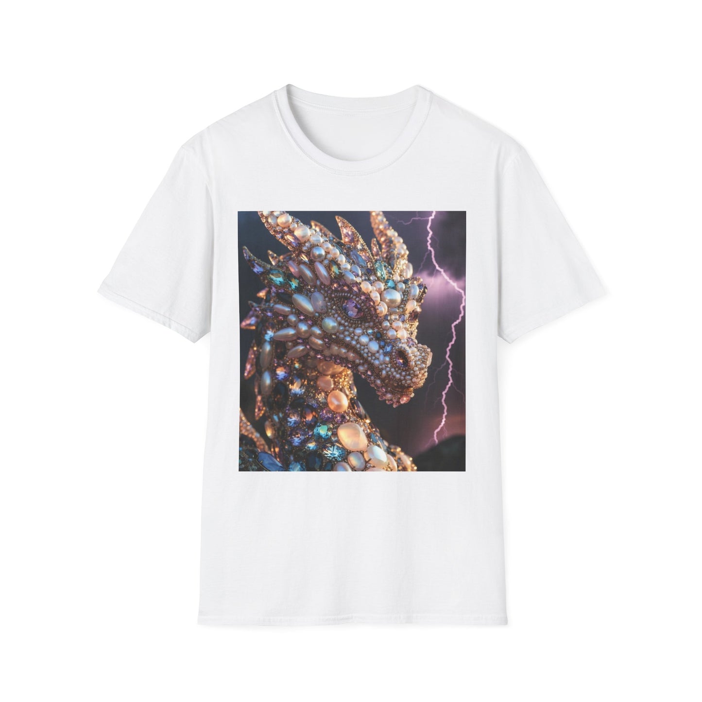 Dragon Gem Art T-Shirt — Fantasy Lightning Dragon Graphic Tee