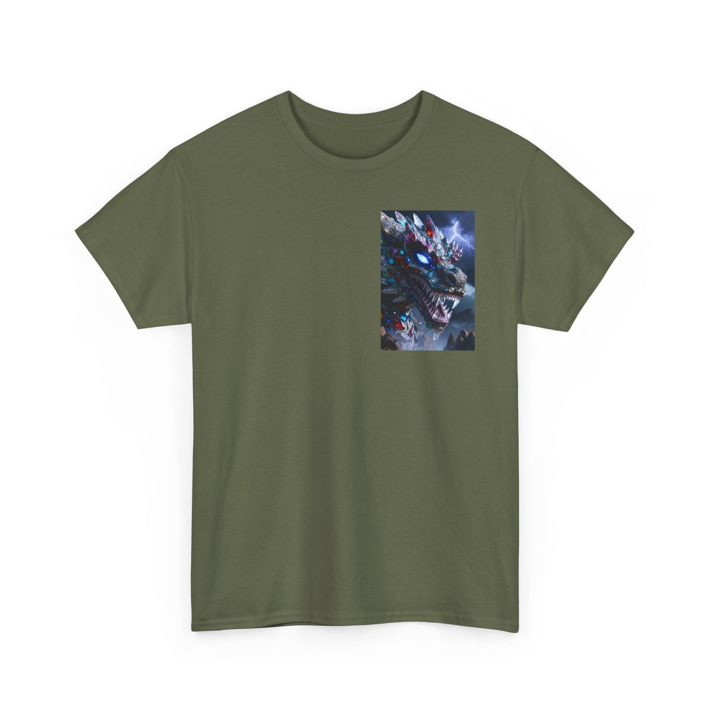 Wolf Dragon Galaxy Pocket Tee — Cosmic Wolf Graphic T-Shirt