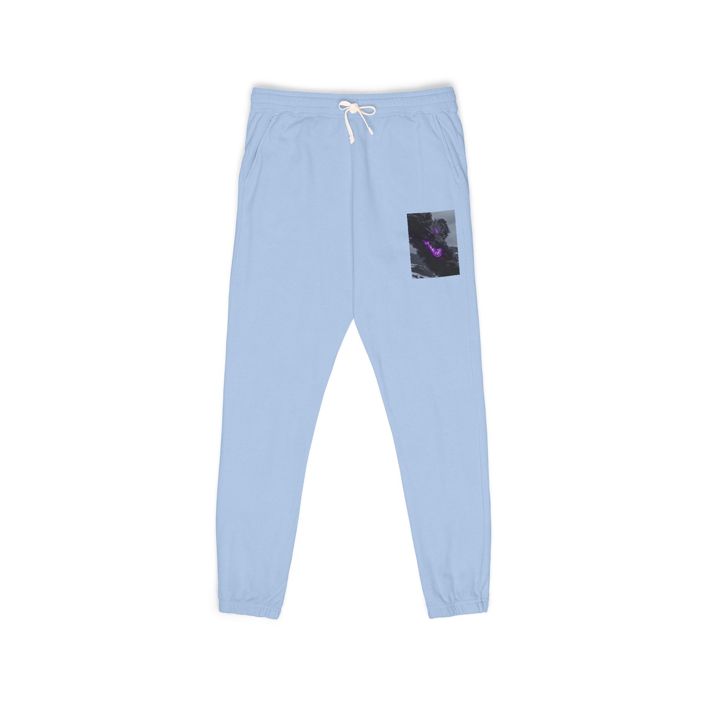 Ember Galaxy Sweatpants — Garment-Dyed Fleece Joggers with Pocket Art