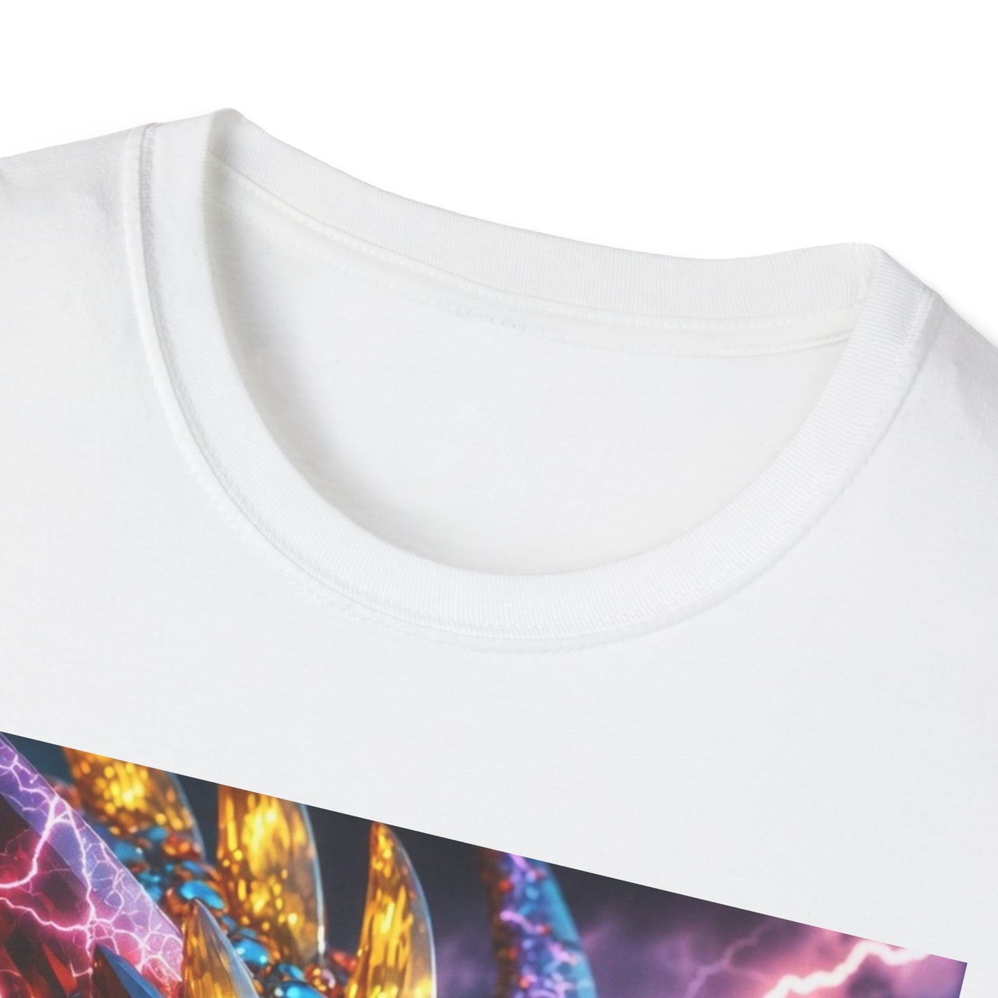 Dragon Head T-Shirt — Colorful Lightning Fantasy Graphic Tee