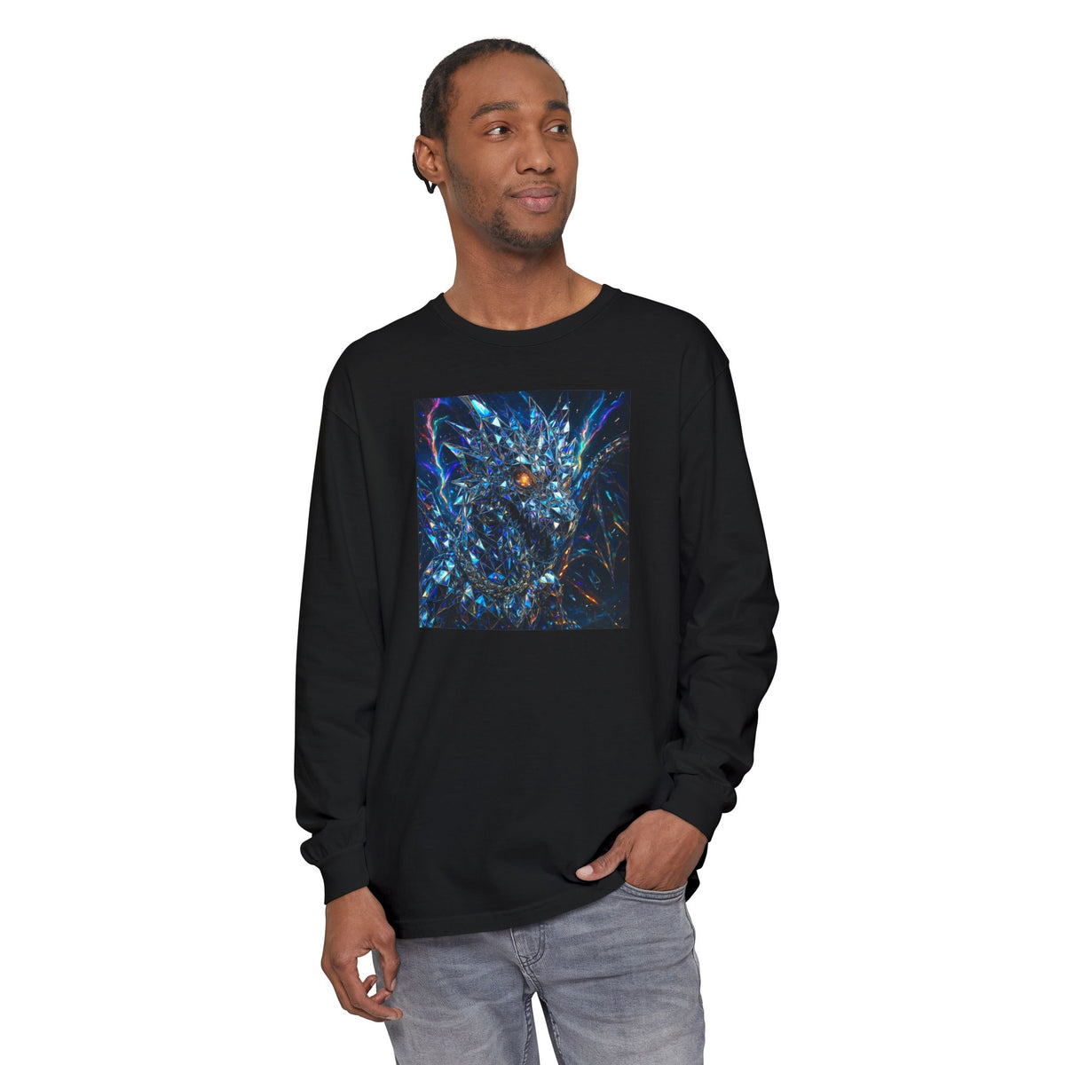 A Glass Dragon Garment-dyed Long Sleeve T-Shirt
