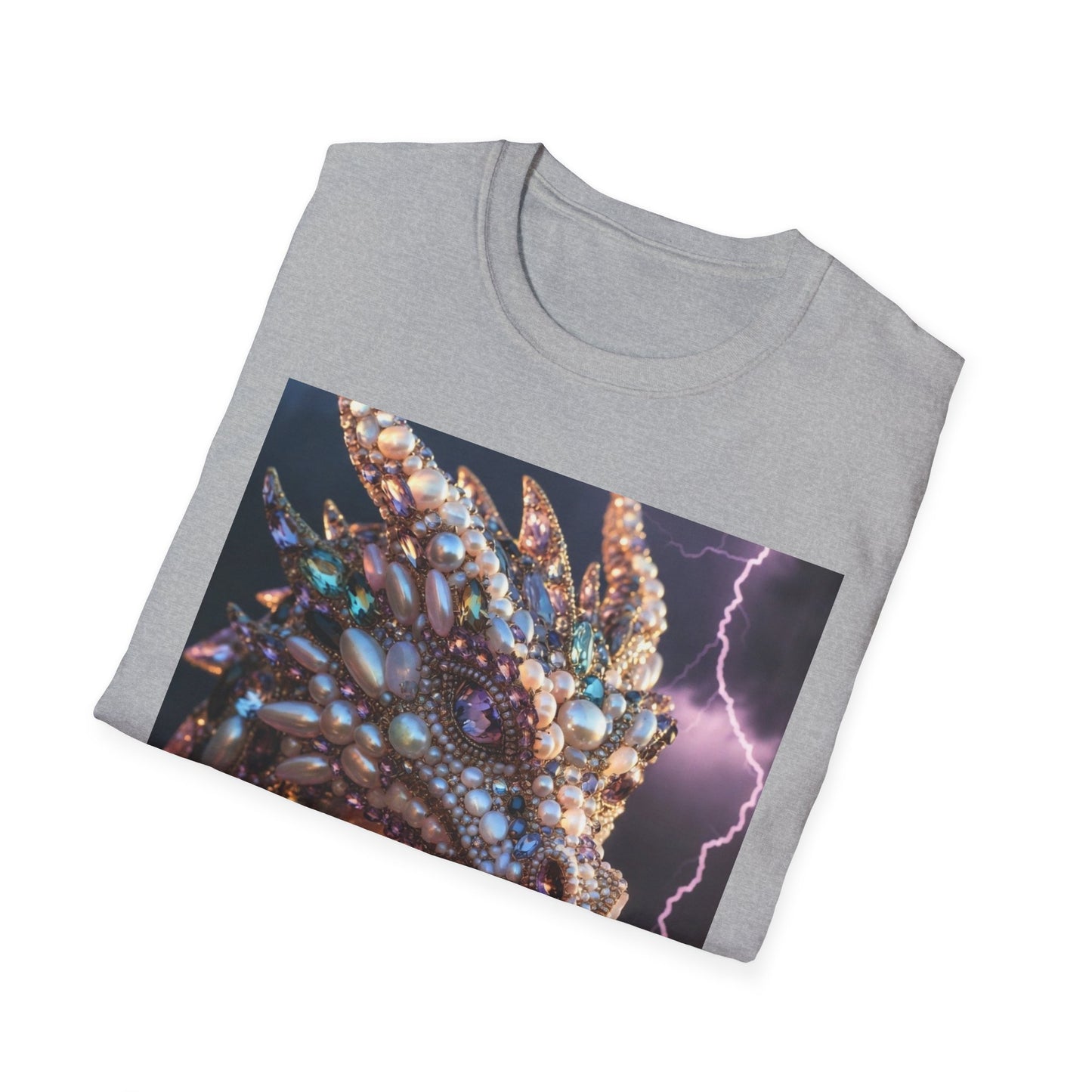 Dragon Gem Art T-Shirt — Fantasy Lightning Dragon Graphic Tee