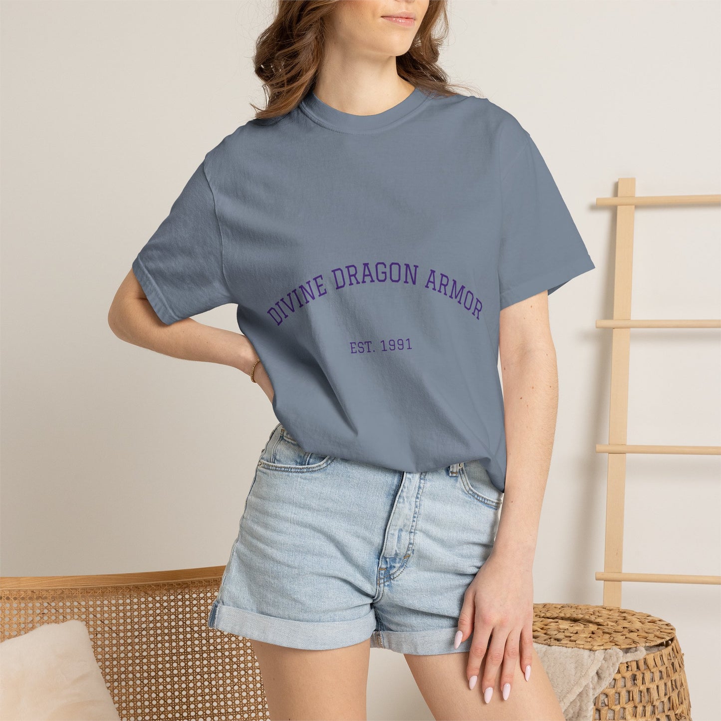 A Divine Dragon Armor Tee — Vintage 'Est. 1991' Graphic T-Shirt