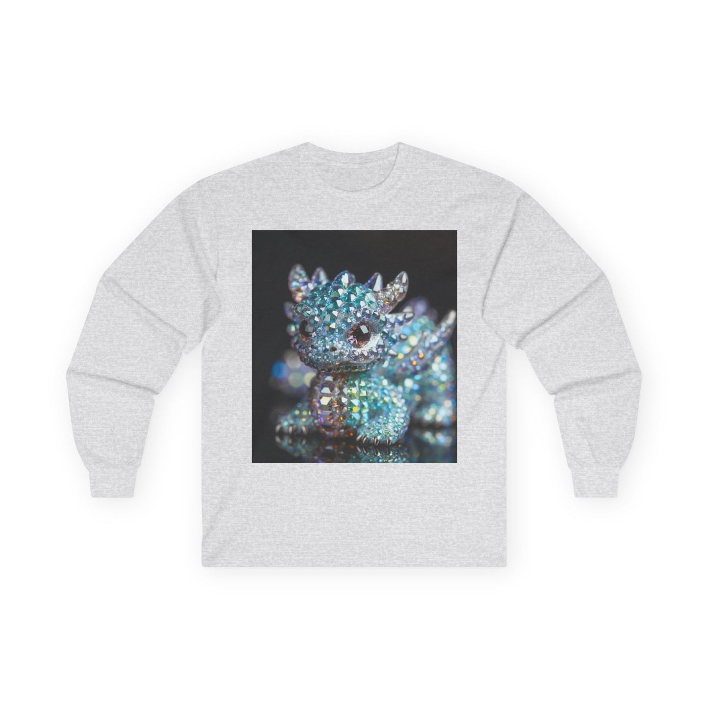 Crystal Bejeweled Dragon Long Sleeve Tee
