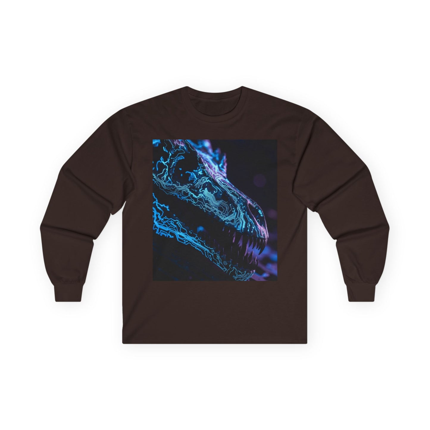 Dragon Neon Long Sleeve Tee — Cyberpunk Draconic Artwork