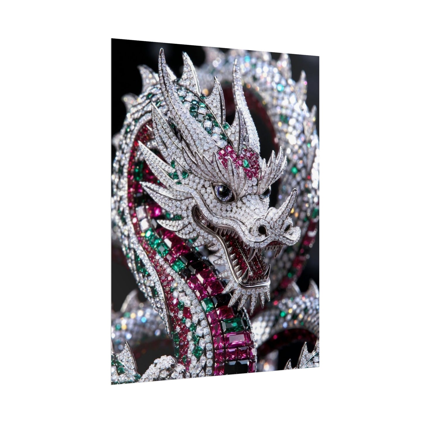 Dragon Jewel Poster — Luxury Gemstone Dragon Wall Art (Rolled Poster)