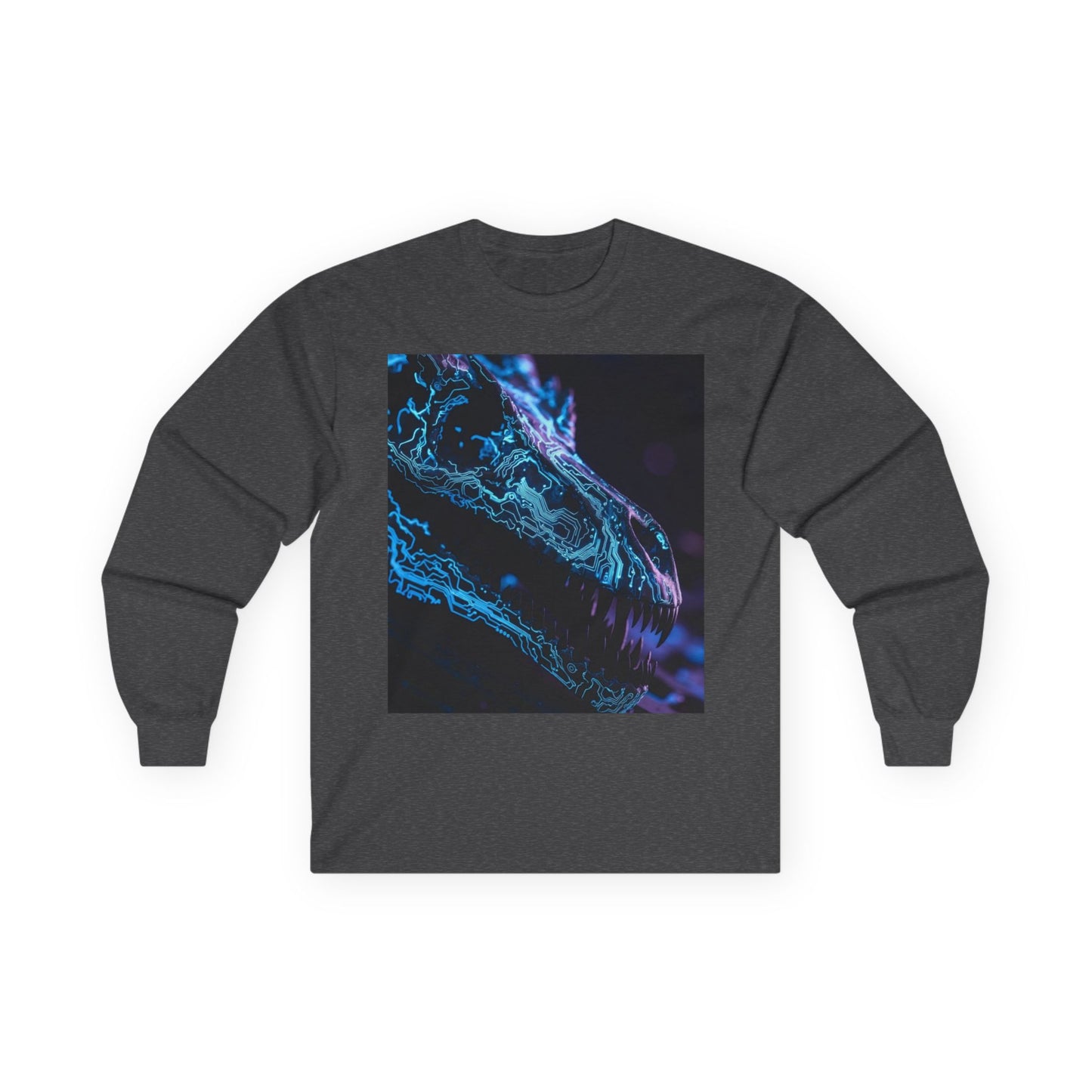 Dragon Neon Long Sleeve Tee — Cyberpunk Draconic Artwork