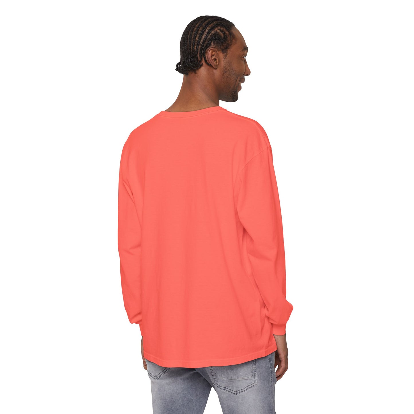 Long Sleeve T‑Shirt — Smoky Dragon Chest Print, Spooky Autumn Graphic