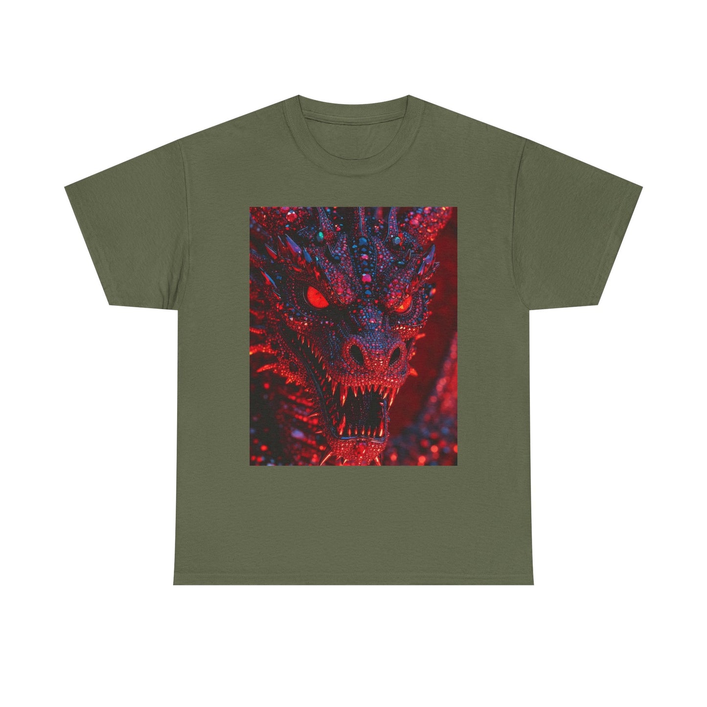 Dragon Rage Graphic Tee — Red Demon Dragon Face T-Shirt