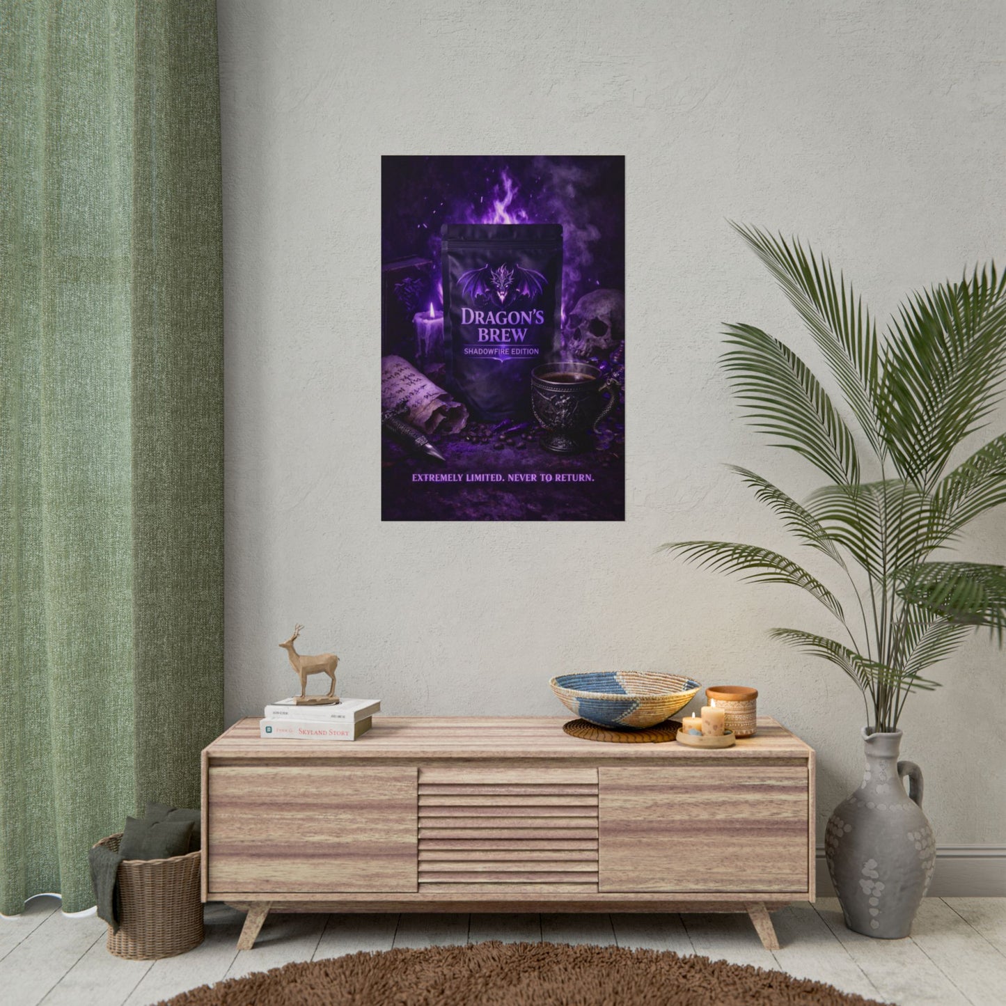 Rolled Poster — "Dragon’s Brew: Shadowfire Edition" Fantasy Poster