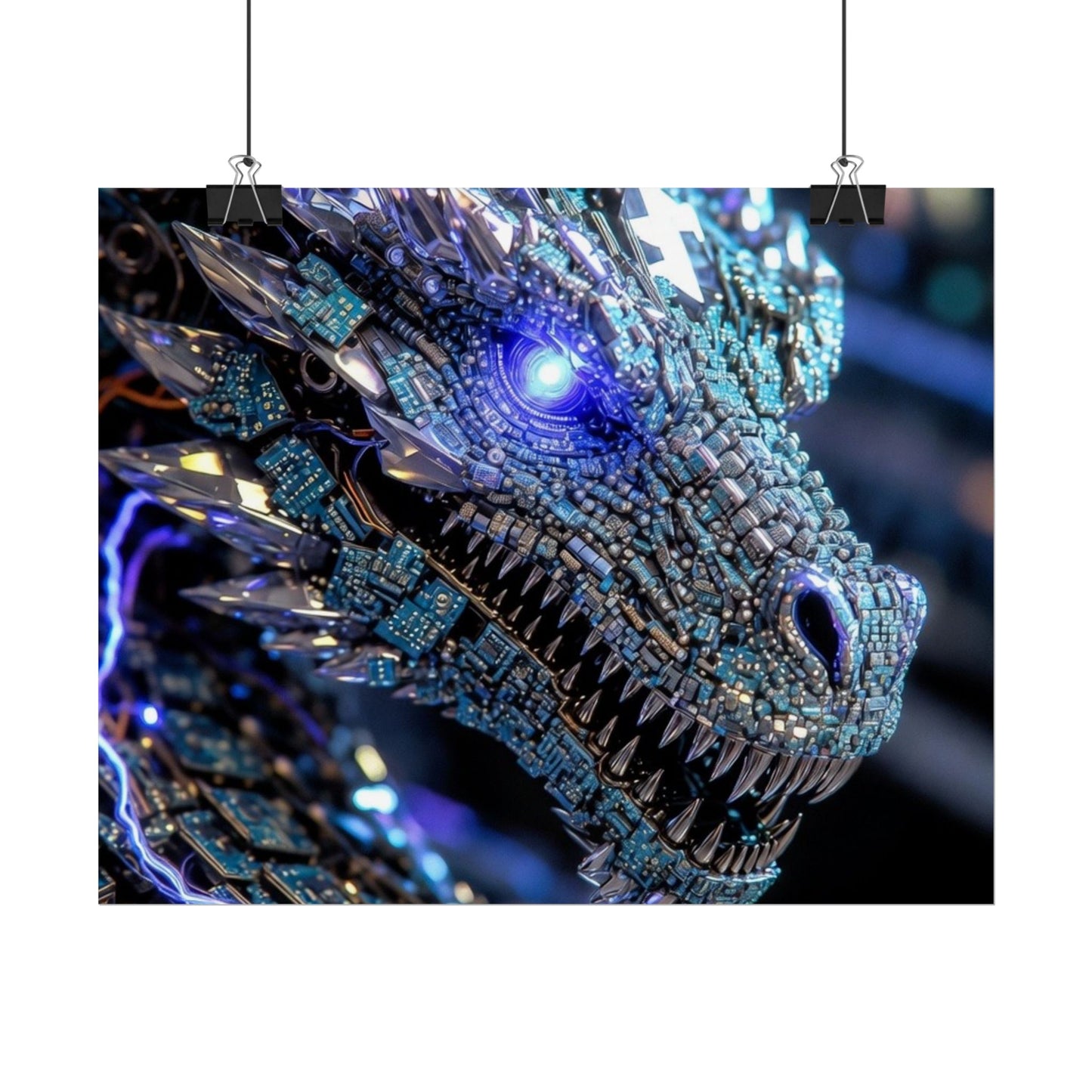 Rolled Poster — Crystal Cyber Dragon Art Print