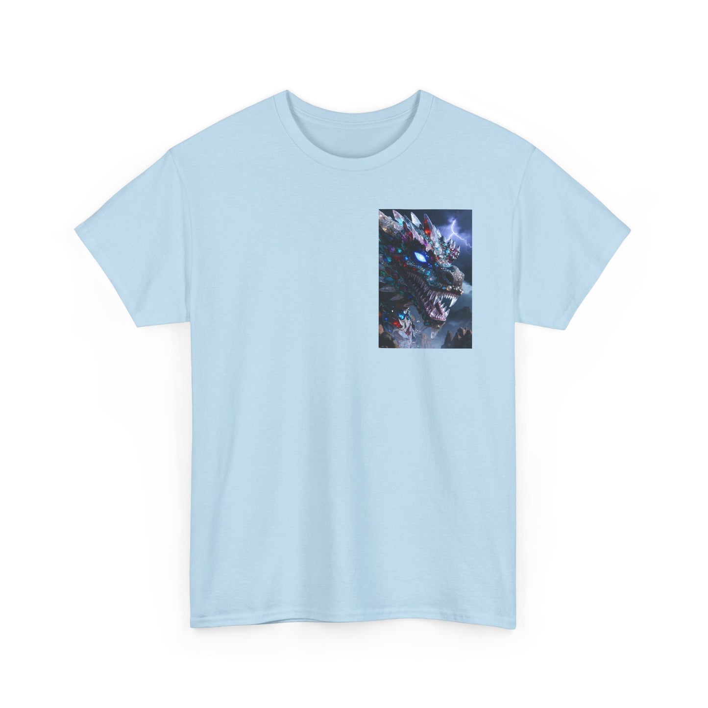 Wolf Dragon Galaxy Pocket Tee — Cosmic Wolf Graphic T-Shirt