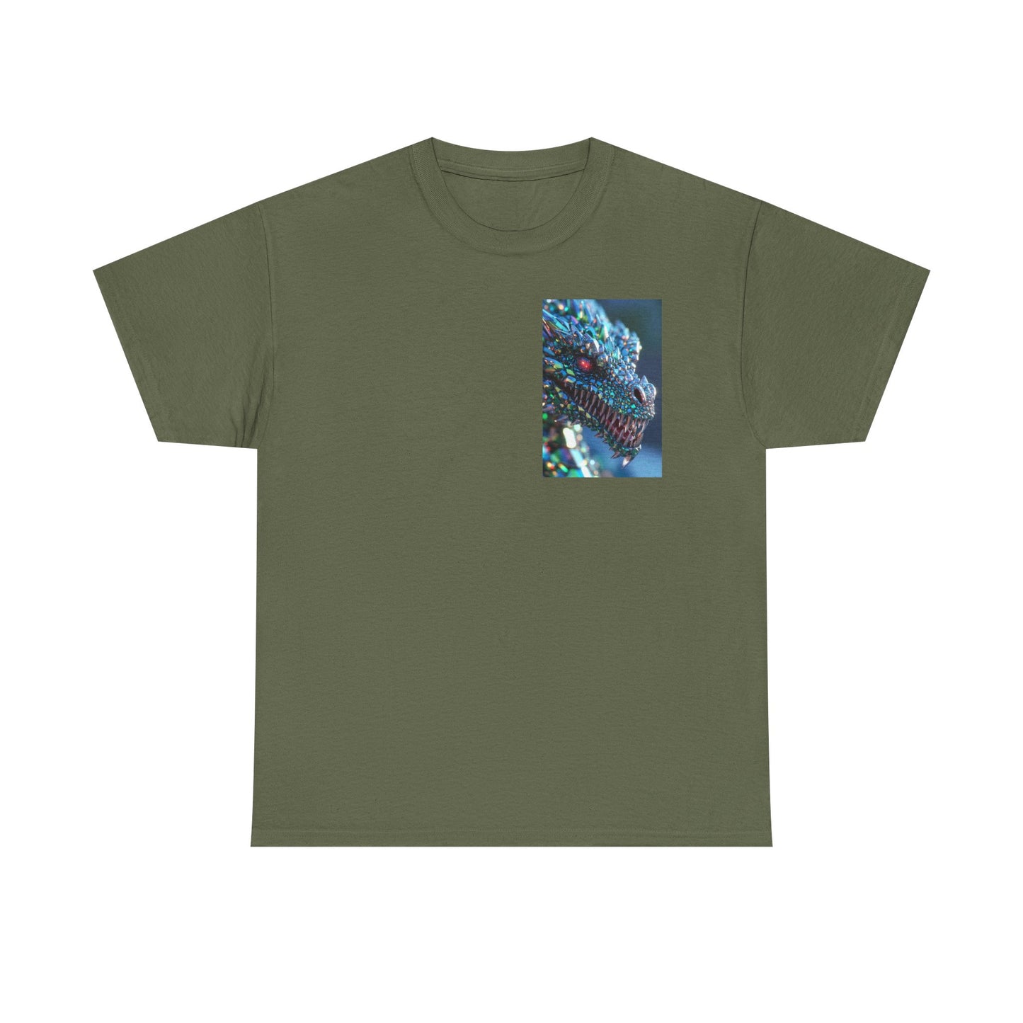 Dragon Scale Graphic Tee — Iridescent Fantasy Lizard Art Shirt