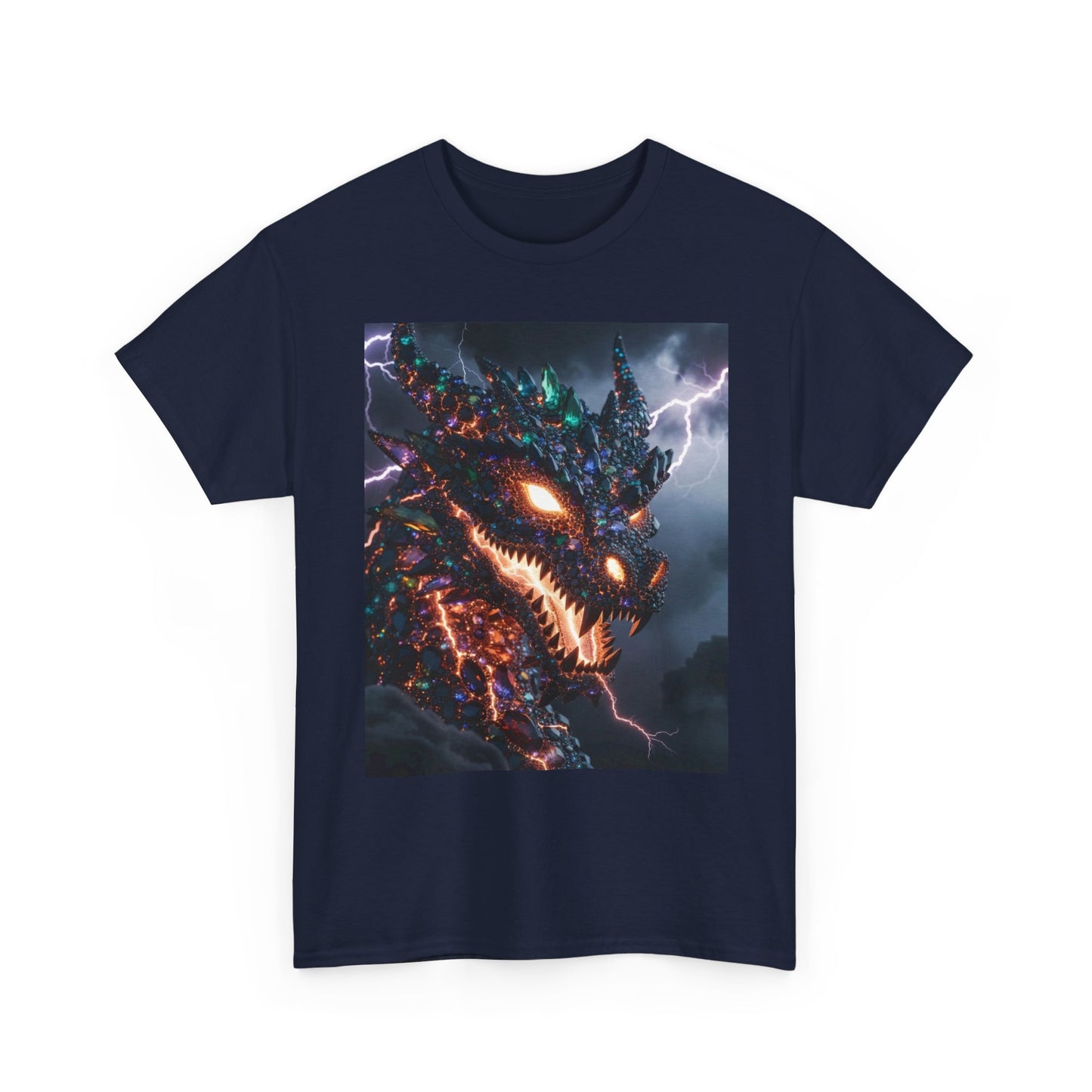 Molten Fury Dragon T‑Shirt — Lightning Kaiju Graphic Tee