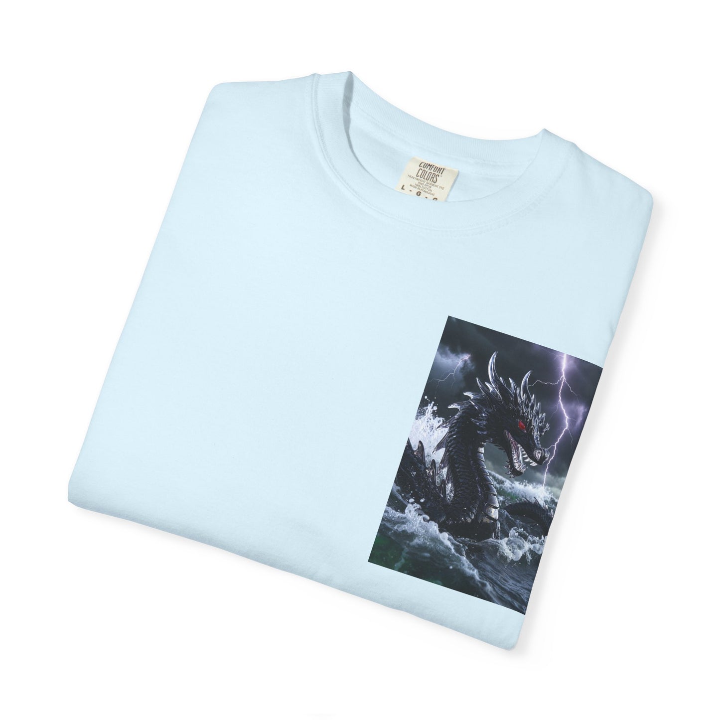 A Dragon Storm Graphic T-Shirt — Dark Fantasy Chest Print