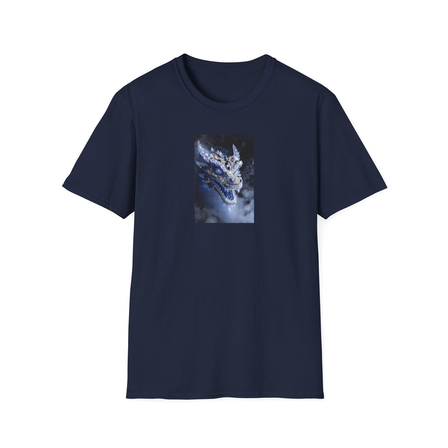 Dragon Portrait T-Shirt — Mystical Blue Dragon Art Tee