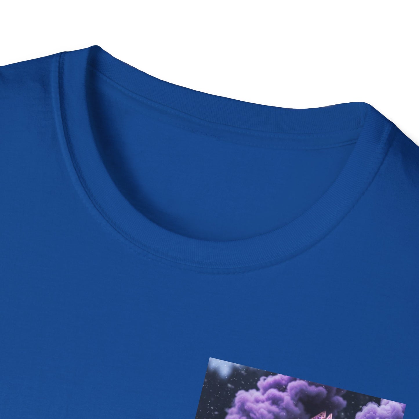 T-Shirt — Purple Nebula Tree Chest Pocket Graphic Tee