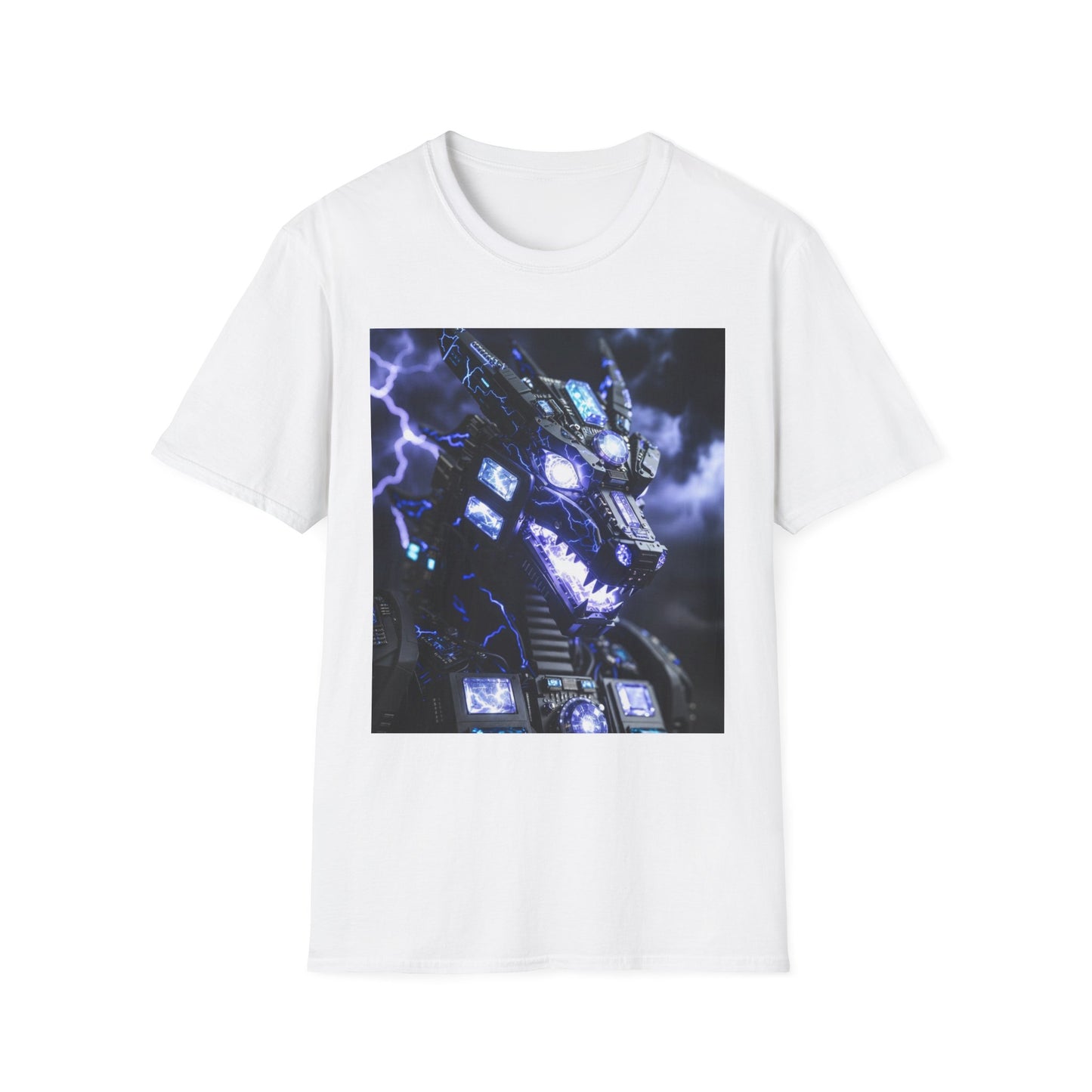 Dragon Mech Lightning T-Shirt — Cyber Dragon Graphic Tee
