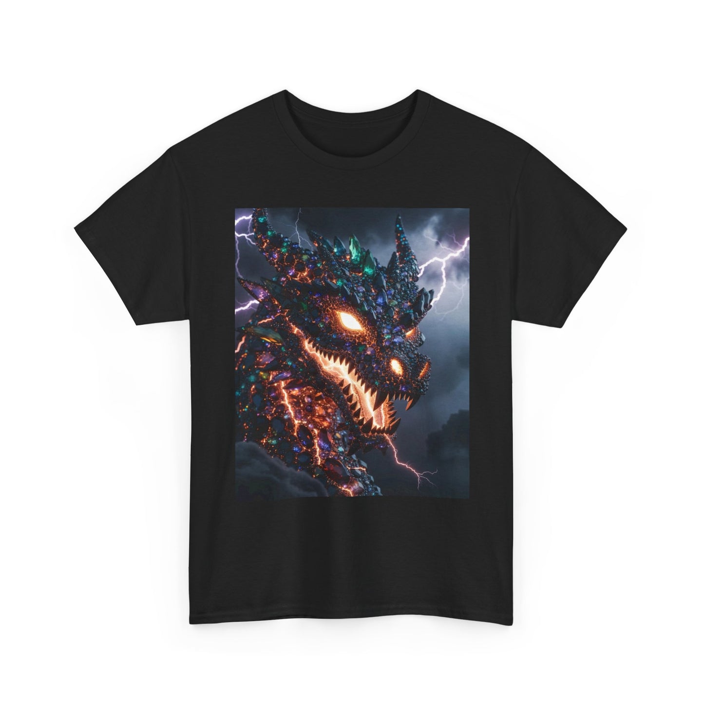 Molten Fury Dragon T‑Shirt — Lightning Kaiju Graphic Tee