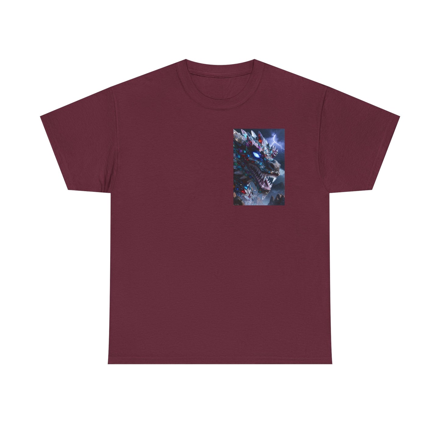 Wolf Dragon Galaxy Pocket Tee — Cosmic Wolf Graphic T-Shirt